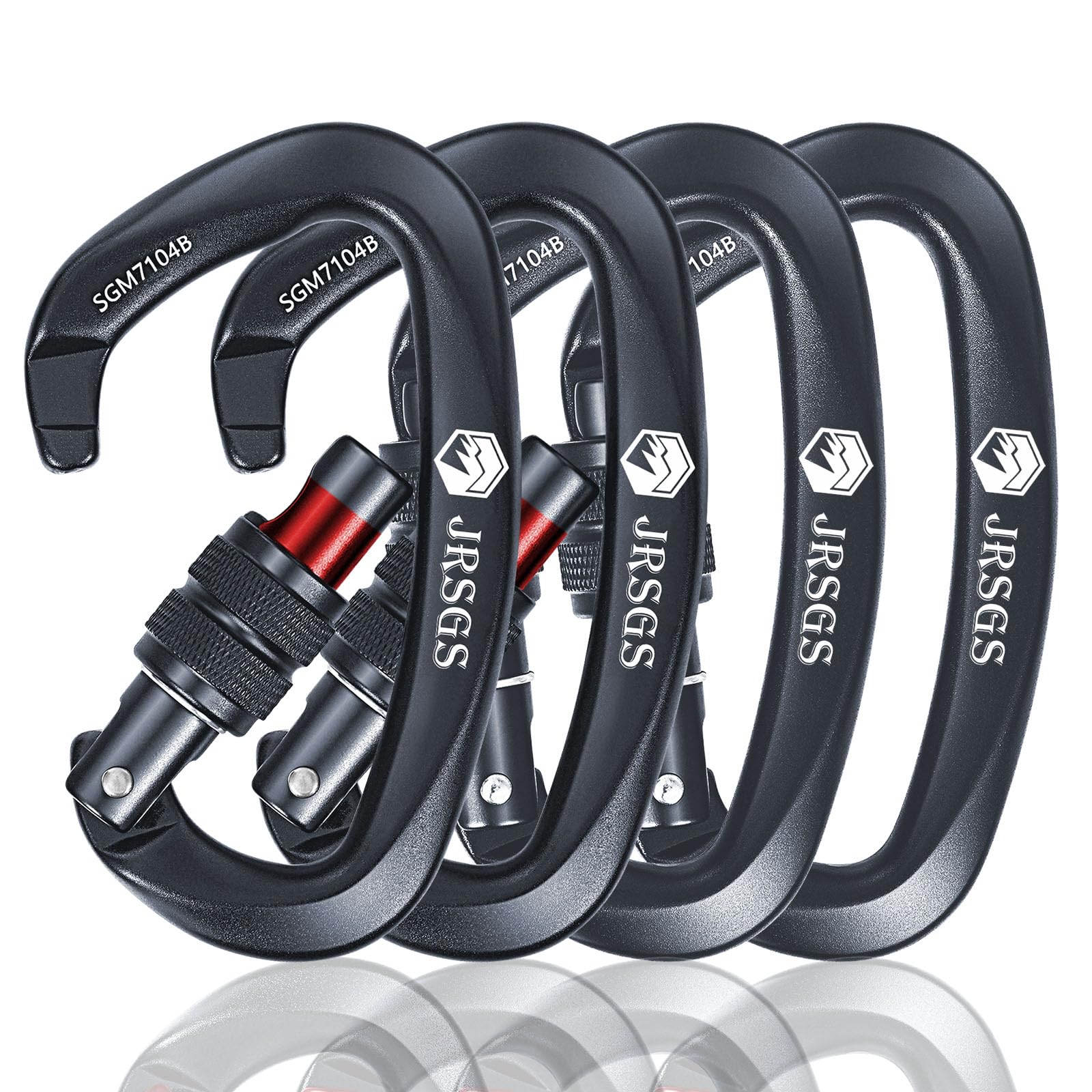 Climbing Carabiner Clips,Locking Carabiner for Camping,Rescue,Hunting