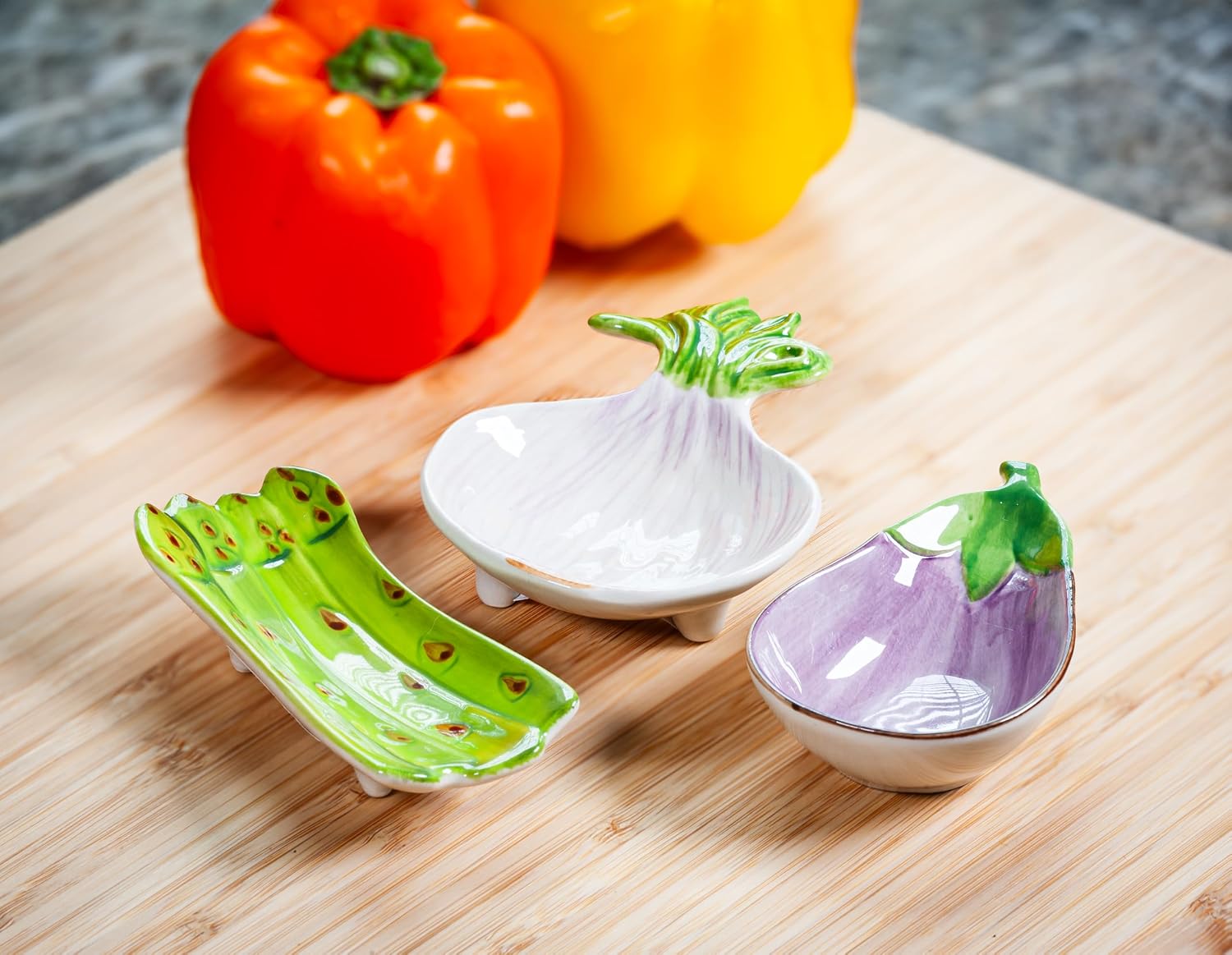 Abbott Collection Small Eggplant Dish | For Dips, Sauces or Decor, Stoneware, Purple, Dishwasher & Microwave Safe, 4"L