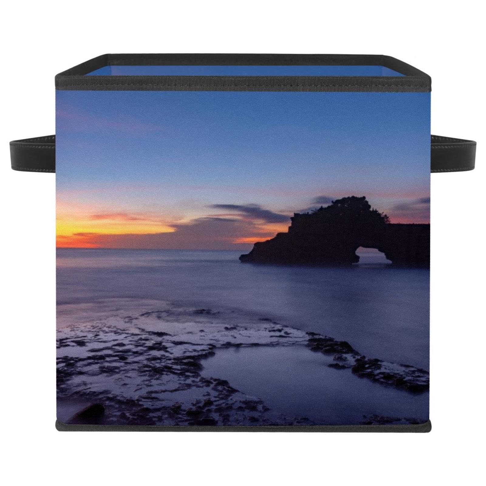 Boîte de rangement pliable Island Bay Dusk en tissu cube pour placard