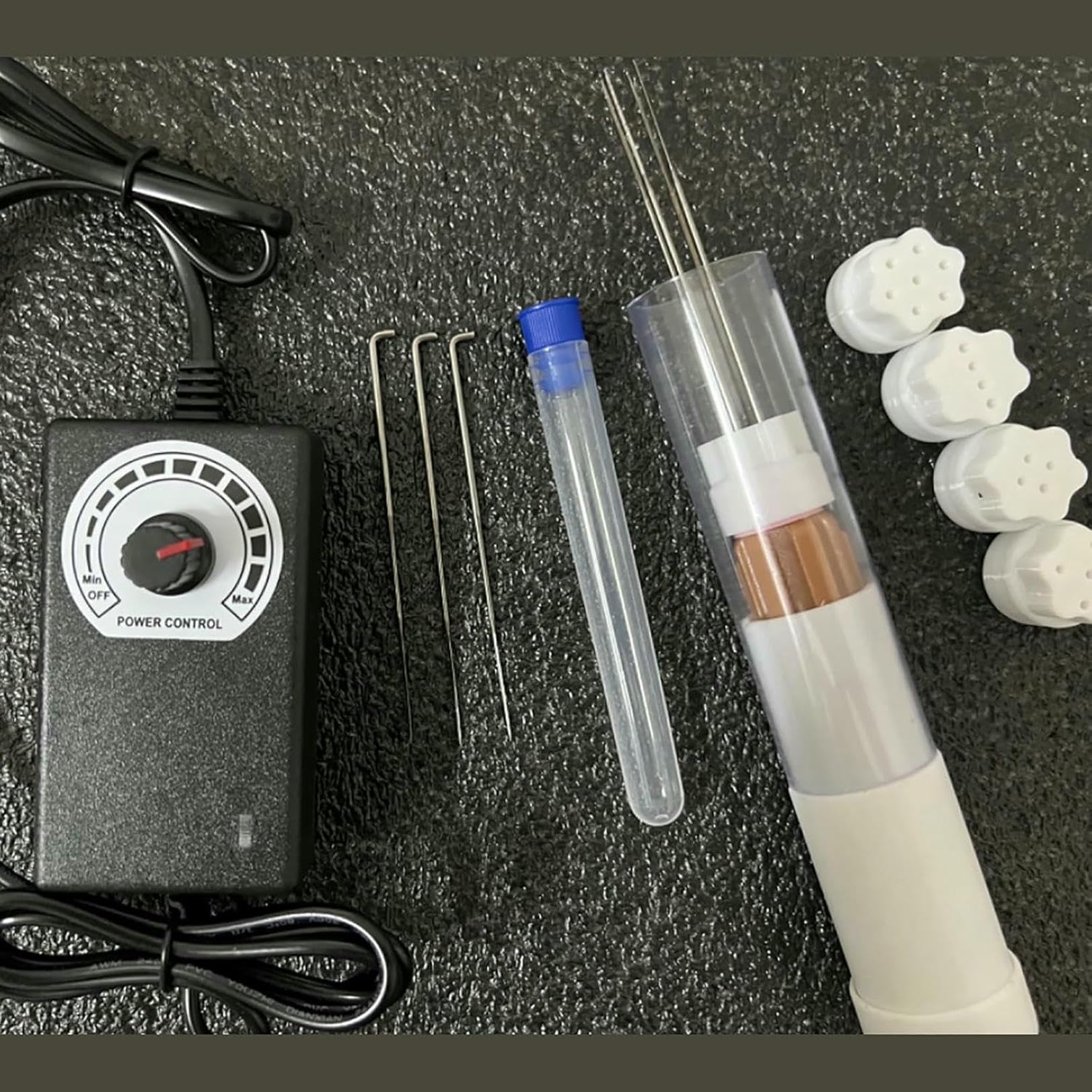 Herramienta para fieltrar rápido sin cansancio usando máquina eléctrica de lana seca