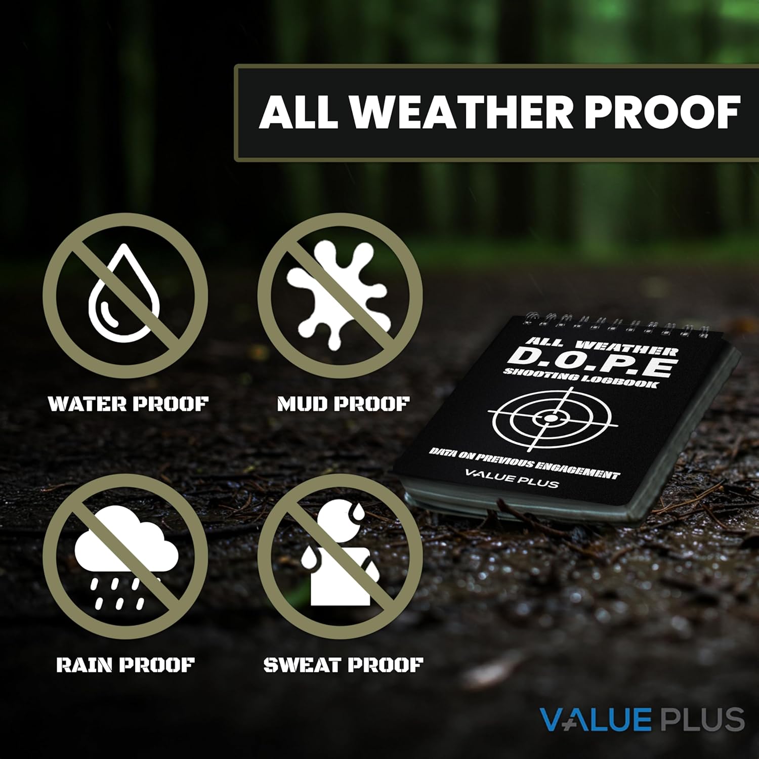 All Weather Proof DOPE Book for Rifle Shooting -Dope Log Book for The Long Range Rifle Precision Shooter –Shooting Range Notebook to Record Every Shot Ballistic Impact Data- 2 Pack - Image 2