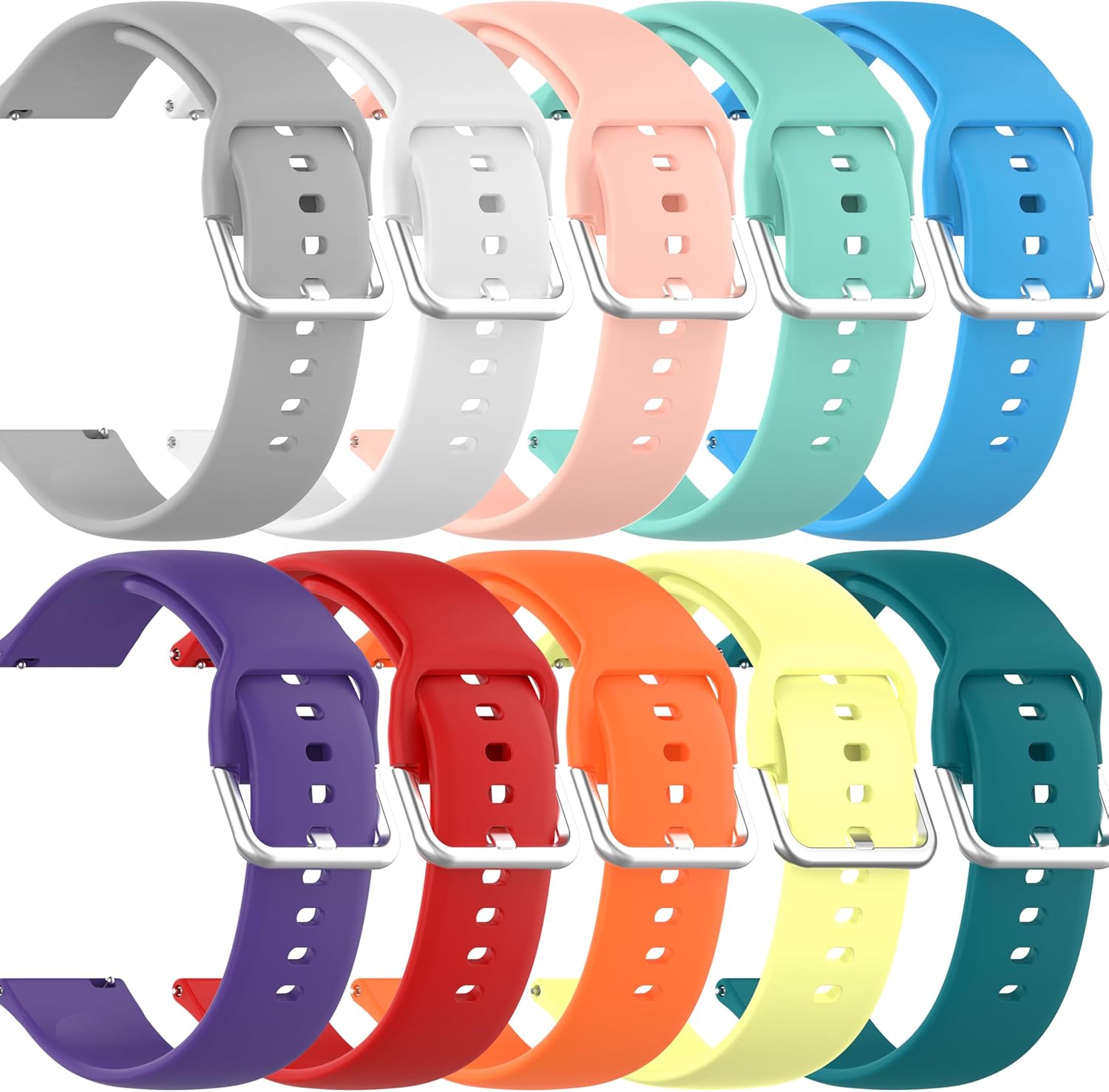 Correa de Silicona para Smartwatch TYKOIT 41mm, 10 Pack