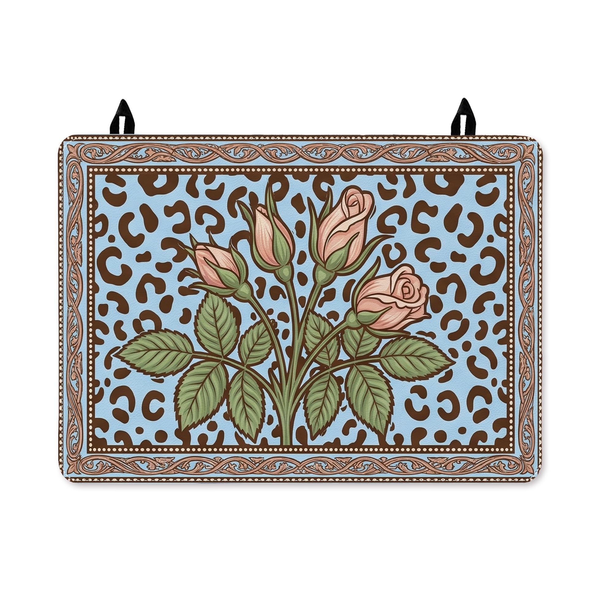 Housse pour cuisinière électrique Rose protège-plaque imprimé floral vintage 71x50 cm