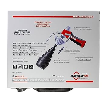 好久由craft Mayhew Tools 66016 Hollow Punch, 36-Piece Set, Black - Hand