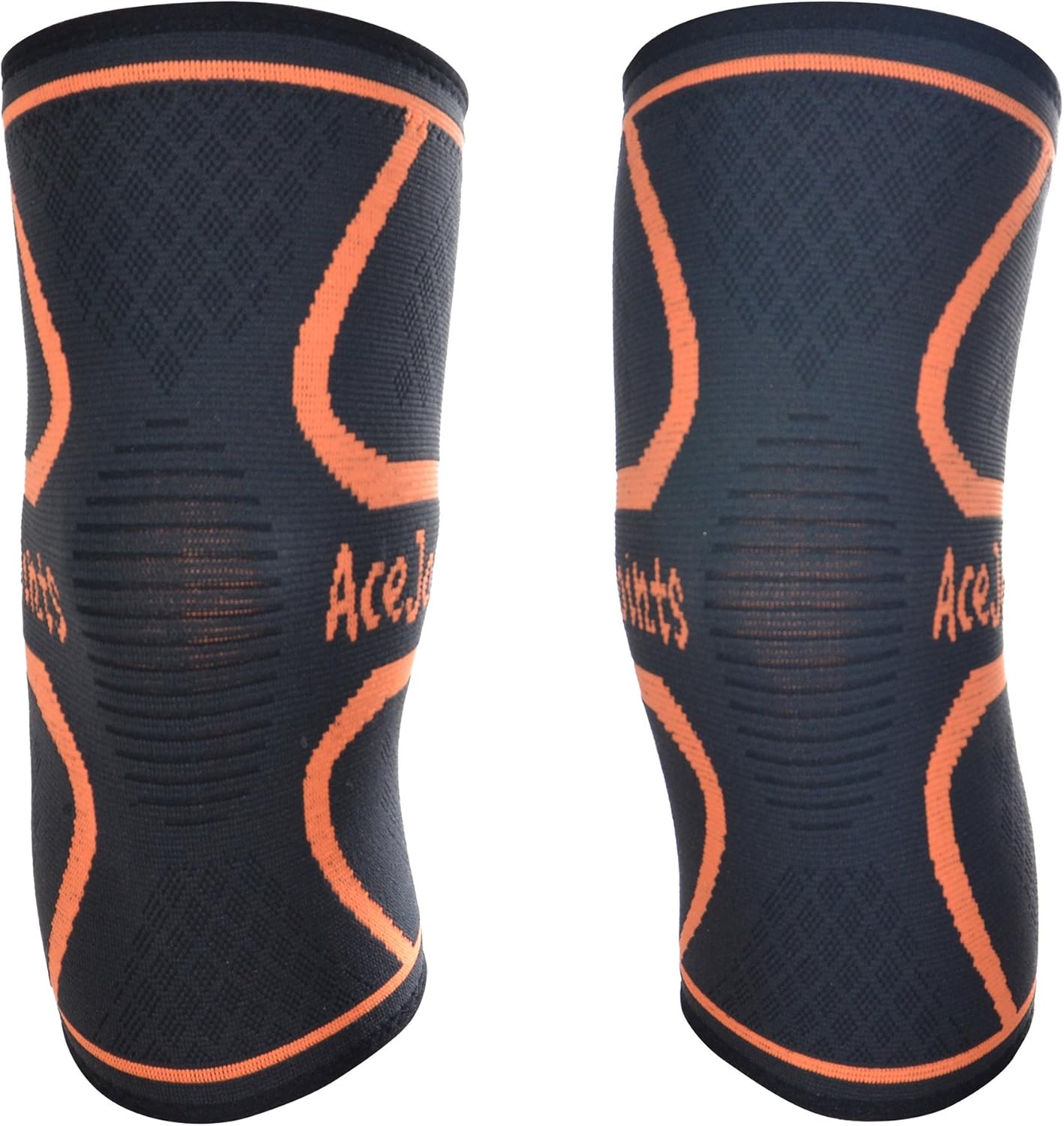 AceJoints Knee Compression Sleeves Support for Jogging, Sports, Running, Arthritis, Joint Instability,Hiking, Weightlifting, Faster Recovery - 1 Pair