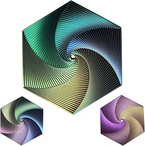 Fractal Fidget Hexagon - Hexagon Stress Relief Toys, 3D Printed Hexagon