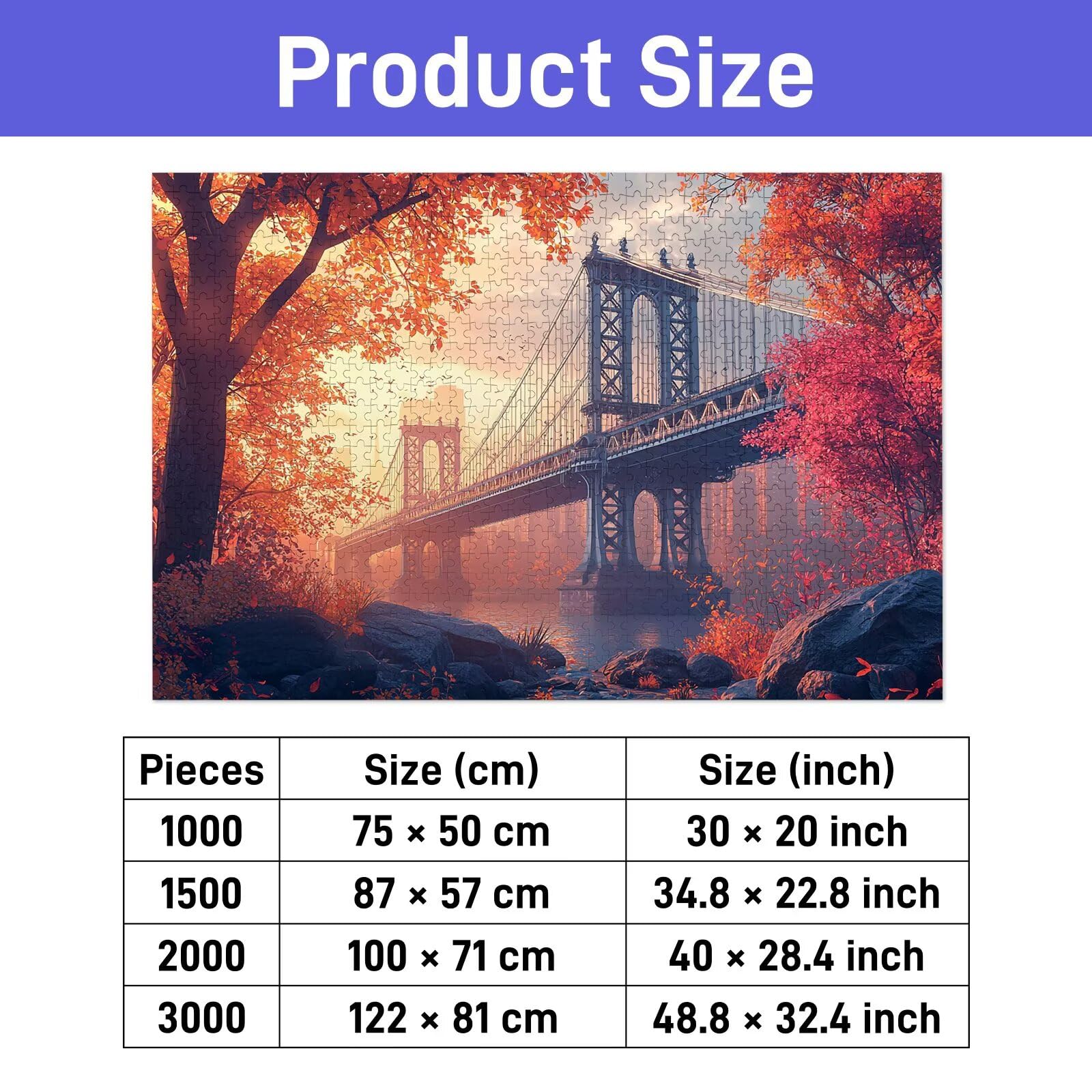 Puzzle dla dorosłych, 2000 elementów, 2000 elementów, z pudełkiem na prezent, drewniane puzzle dla dorosłych z naturalnym drewnem, prezenty dla kobiet, mężczyzn, duże drewniane puzzle do dekoracji
