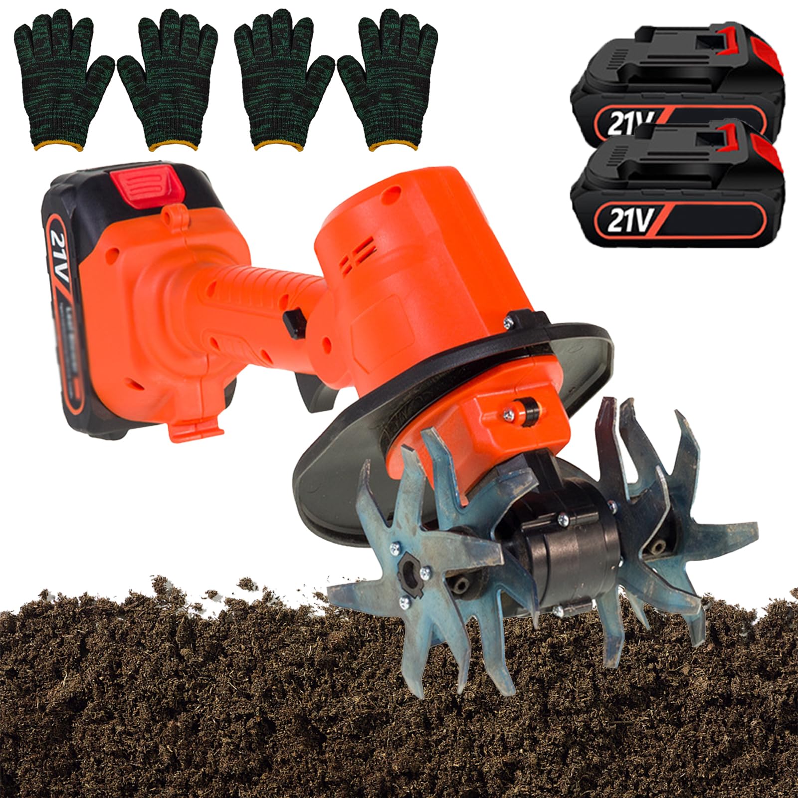 Motobineuse électrique sans fil pour éliminer les mauvaises herbes cultivateur 10cm
