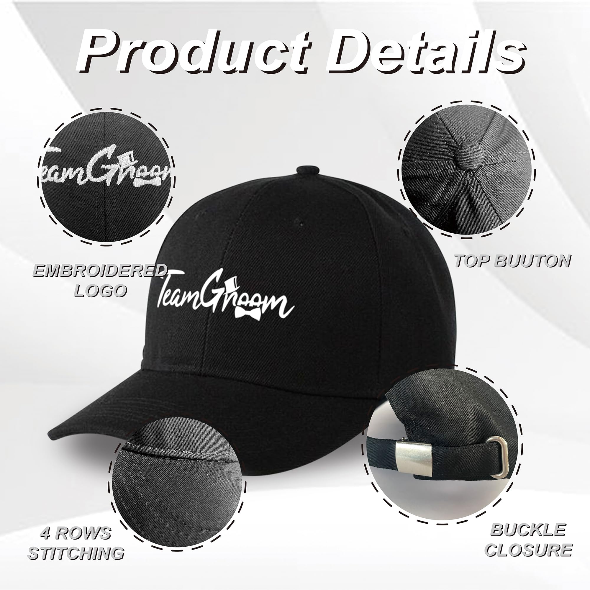 Groomsmen Gifts Cappelli – Set di 7 pezzi bomboniere per addio al celibato per testimoni dello sposo, sposo della squadra, testimone