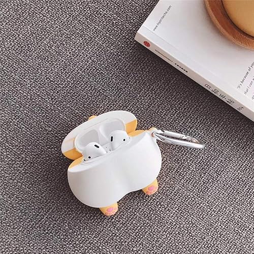 Miniatura 4 de Funda de silicona para AirPods 2 y 1 (resistente al polvo) con llavero, a prueba de golpes, funda de silicona de alta calidad para Apple AirPods 2 y
