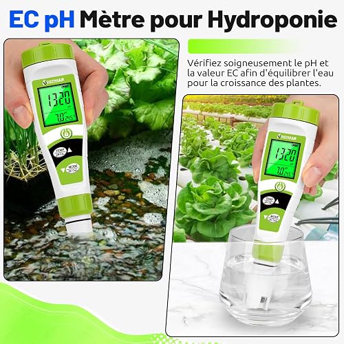 UIUZMAR pH Mètre 4 en 1 Testeur pH Piscine Électronique - 5