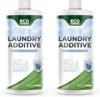 Eco Defense Bed Bug, Mite & Flea Treatment Laundry Additive – Mite Killer & Bed Bug Laundry Detergent – Plant-Based, Child & Pet Friendly Laundry Solution (Pack of 2)