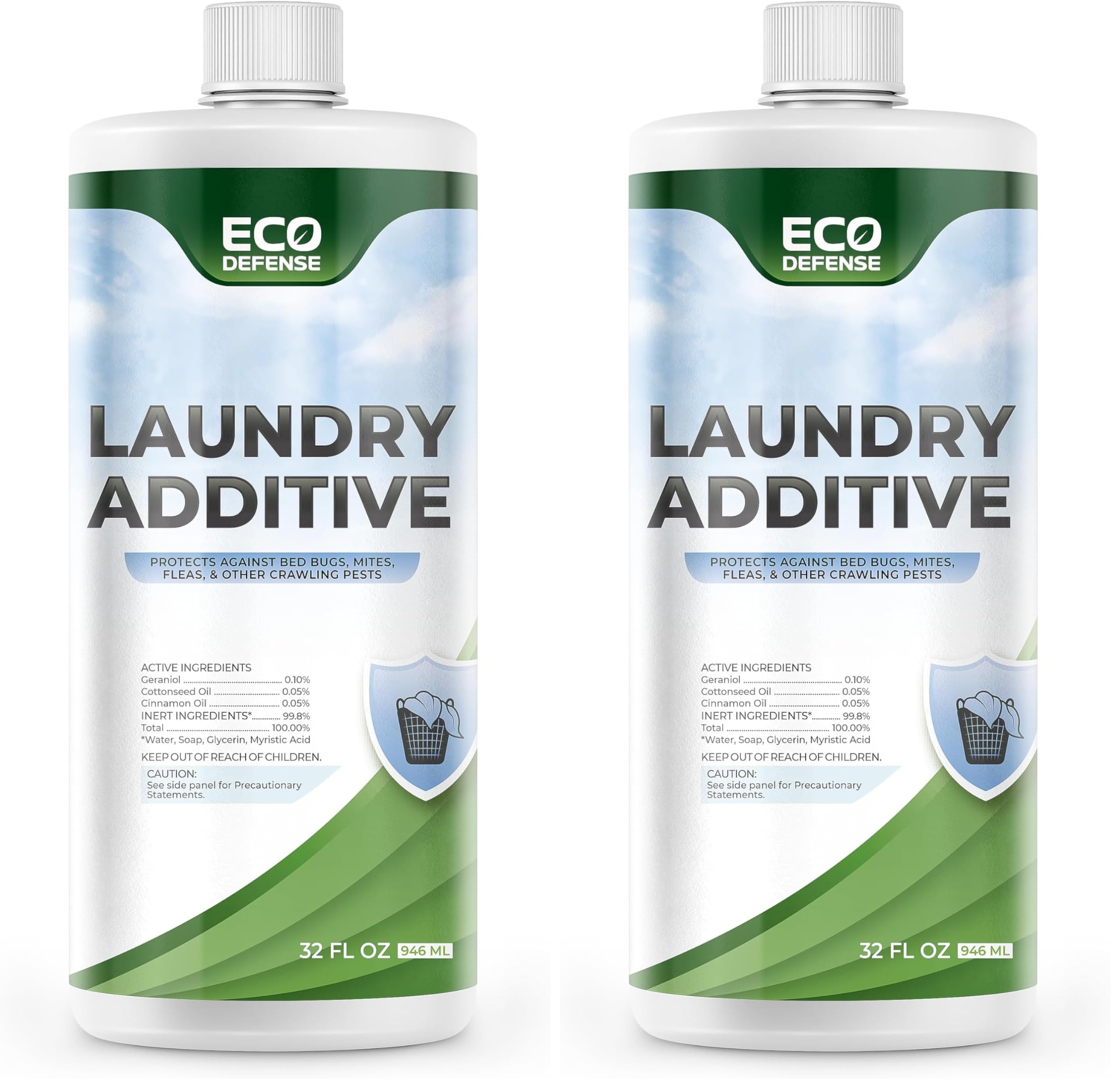 Bed Bug, Mite &amp; Flea Treatment Laundry Additive – Mite Killer &amp; Bed Bug Laundry Detergent – Plant-Based, Child &amp; Pet Friendly Laundry Solution (Pack of 2)