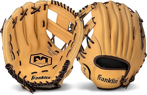 Vista 59 de Franklin Sports Field Master Baseball + Softball Glove - Field Master Adult + Youth Baseball + Softball Mitt - Men's + Women's Gloves - Right Hand