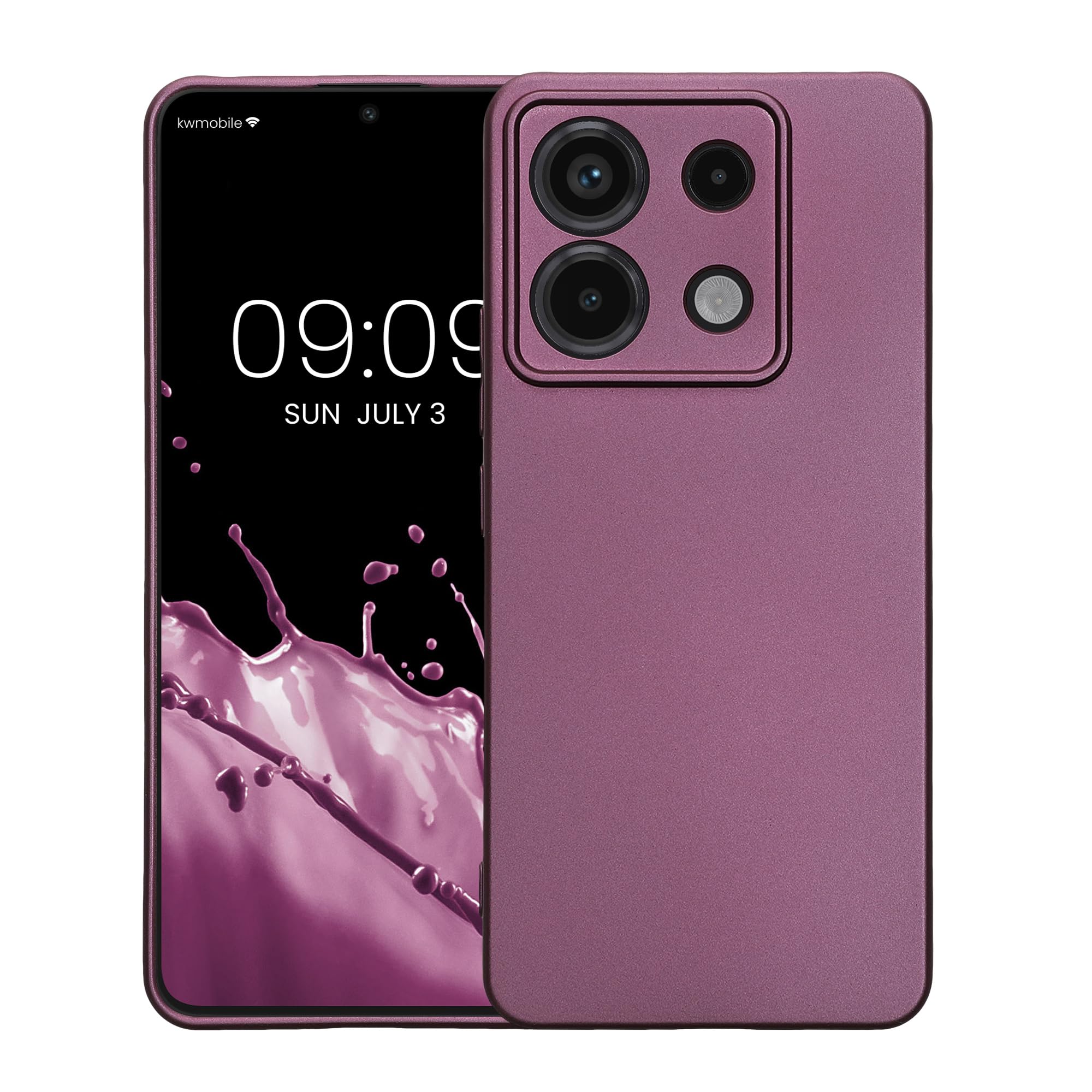 Kwmobile Case Compatible With Xiaomi Redmi Note 13 Pro 5G / Redmi Note 13 Pro Plus 5G Case - Soft Slim Protective TPU Silicone Cover - Blueberry - View #8