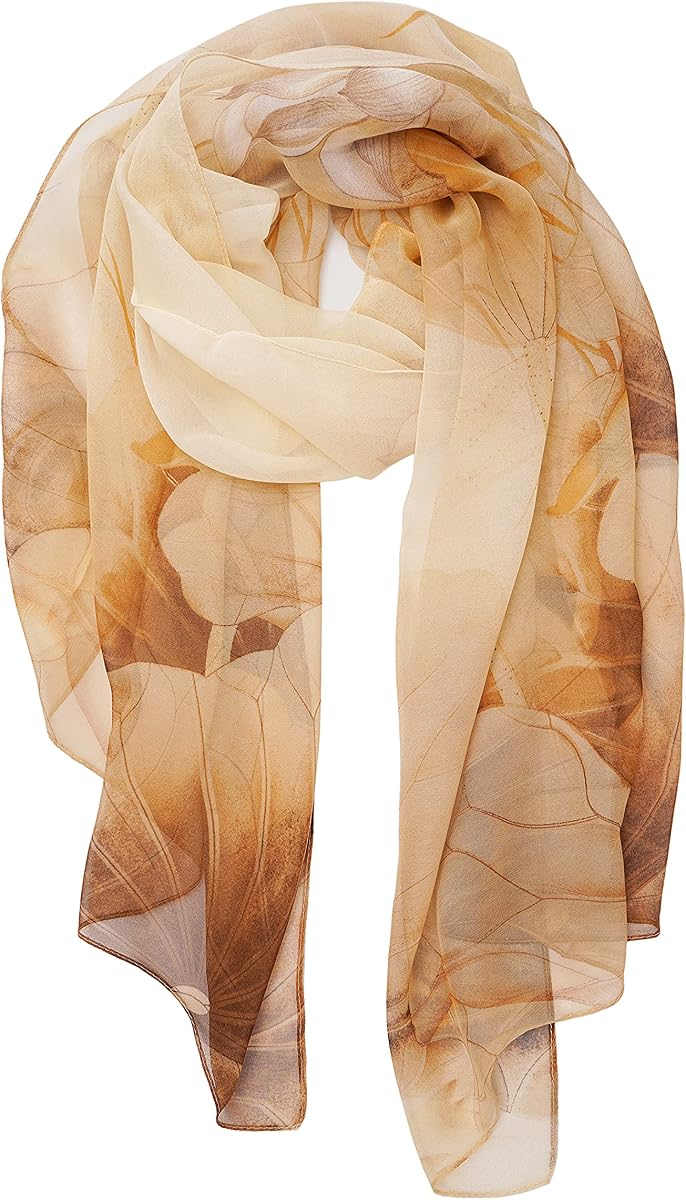 Ladies/Women's Lightweight Floral Print/Solid Color mixture Shawl Scarf For Spring Summer season