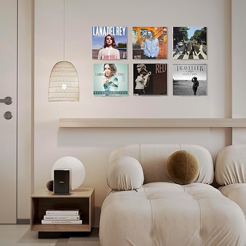 Miniatura 6 de Estante de vinilo transparente para discos de pared, paquete de 8 unidades de 7 pulgadas, soporte de álbum de vinilo acrílico, estante de CD,