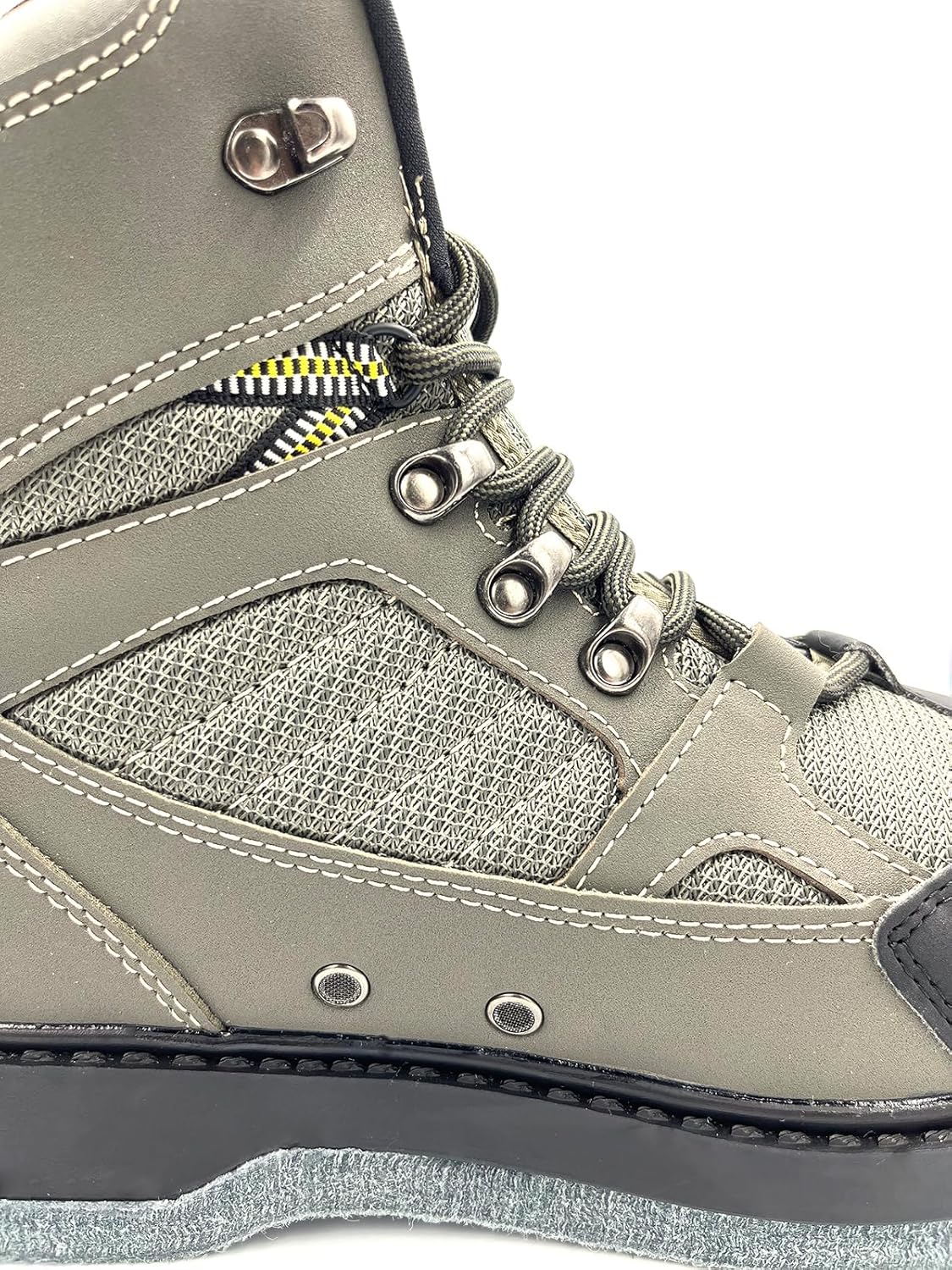 Pro Fishing Wading Boots for Men with Felt Bottom Wader Boots for Fly Fishing Strong Grips Rustfree Eyelets - Image 4