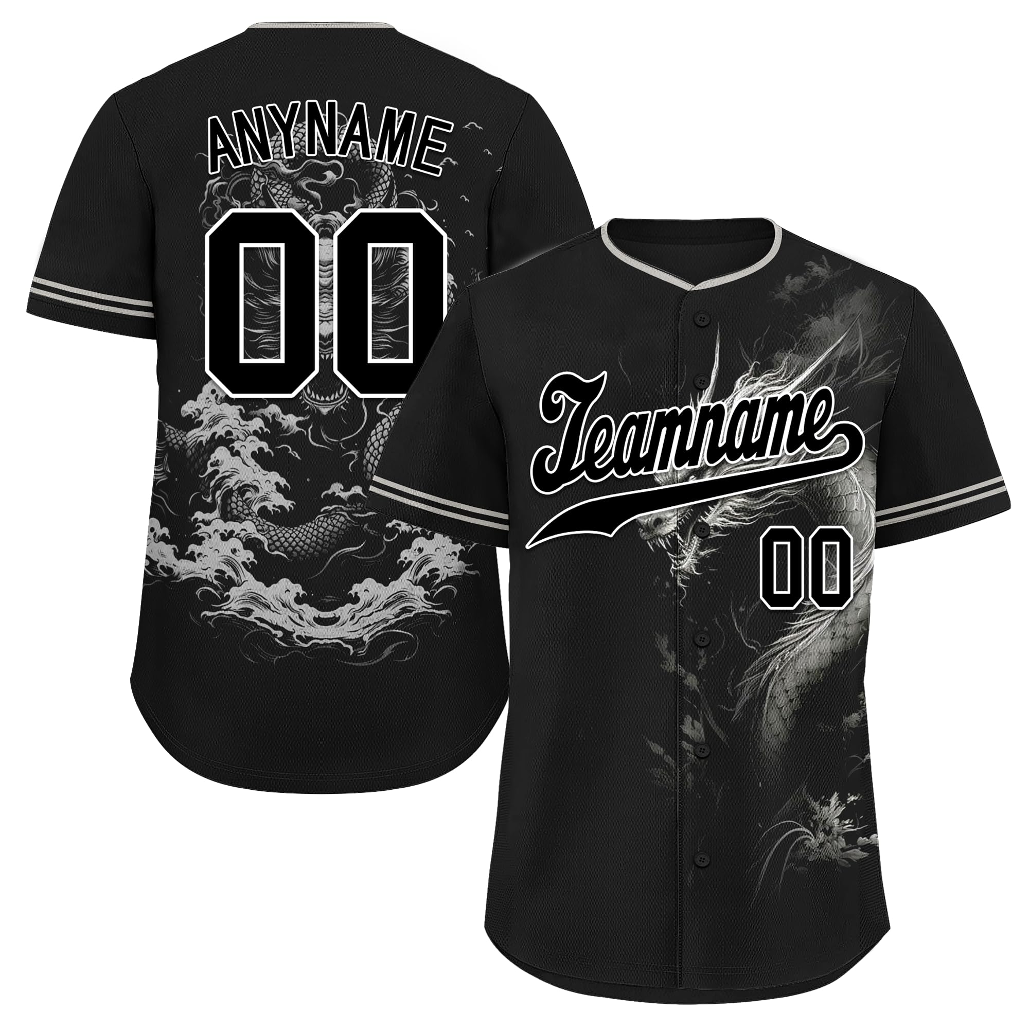 coolcustomize Custom Skull Baseball Jersey for Men Youth Team Gothic Sports Uniform Short Sleeve Softball Shirts with Name/Logo