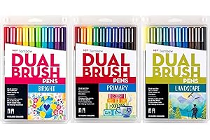 Tombow 56185 Dual Brush Pen Art Markers with Two Tips: Bold and Fine