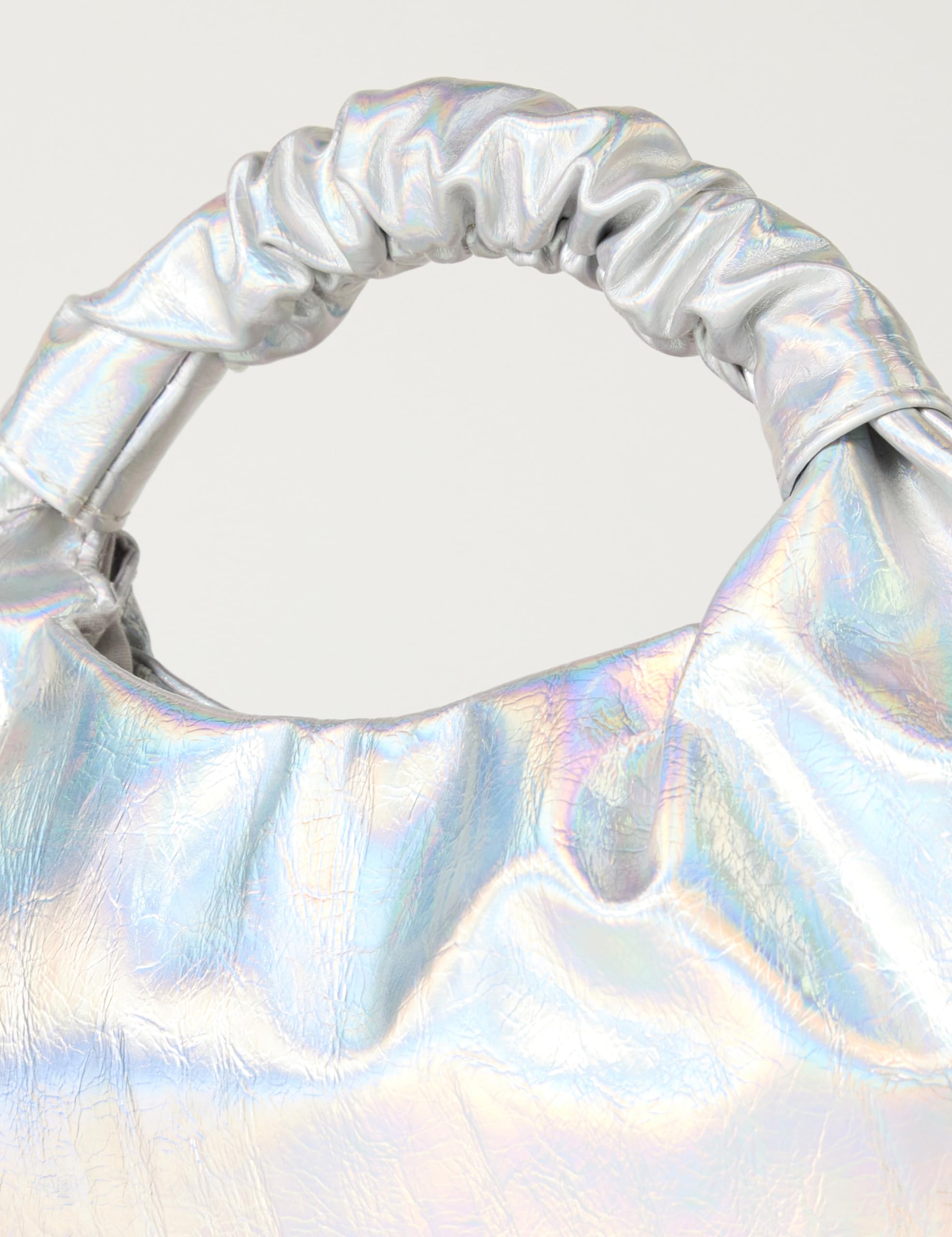 The Drop Women's Addison Soft Volume Top-Handle Bag | Soft Volume: One Size Silver Iridescent