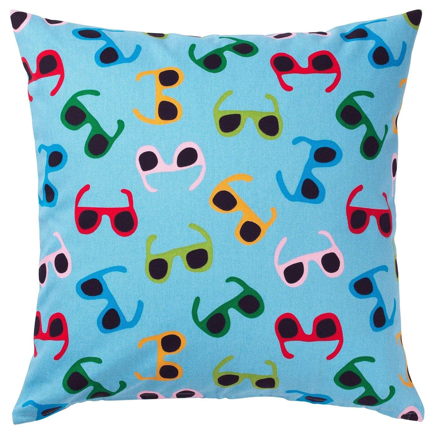 Digital Shoppy SOMMAR Cushion Cover, Light Blue, Multicolour, 50x50 cm
