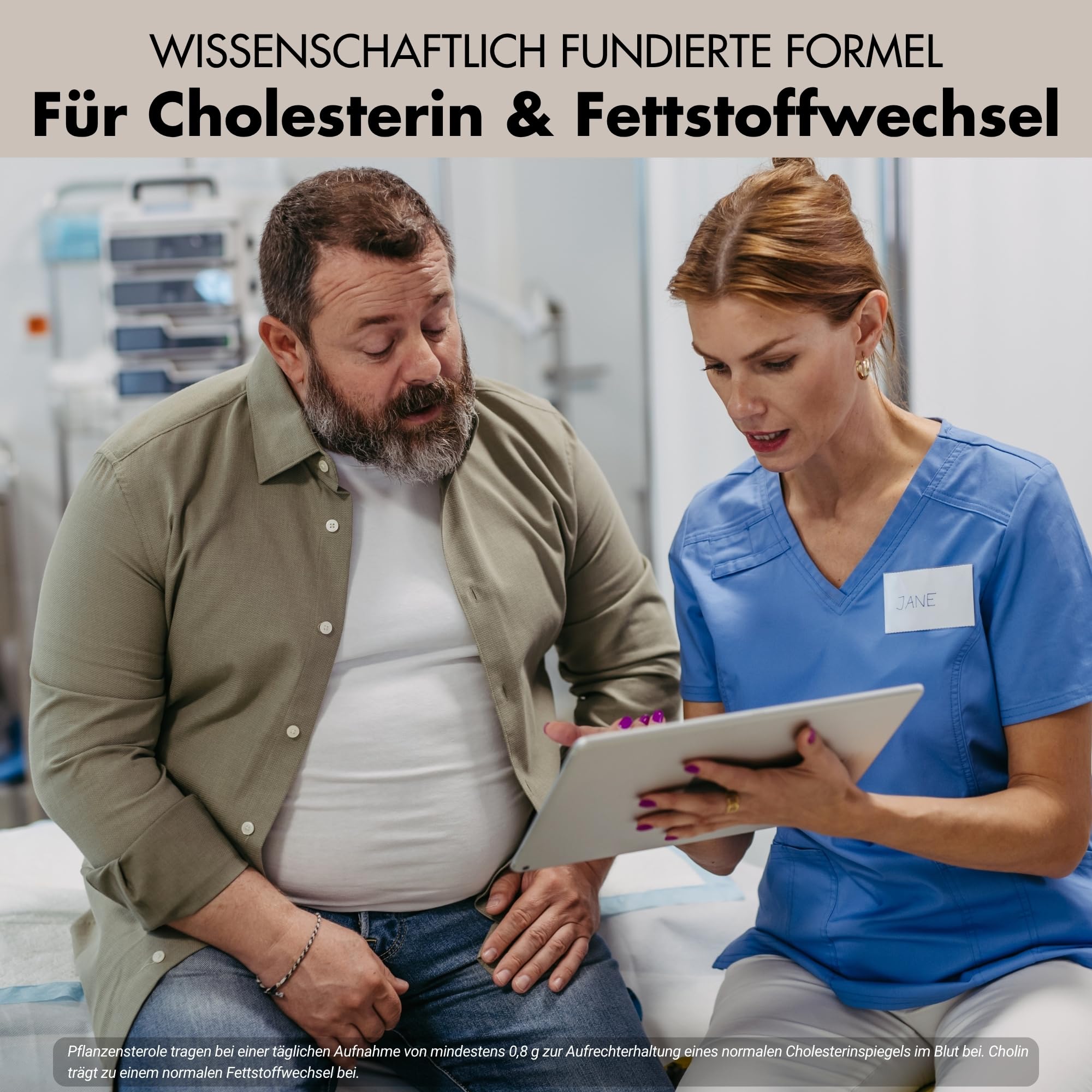 Cholesterin Komplex mit Pflanzensterolen & Cholin – 180 vegane Kapseln (hochdosiert) – Bergamotte, Artischocke & Rotschimmelreis Extrakt mit Monacolin K – vegan & laborgeprüft