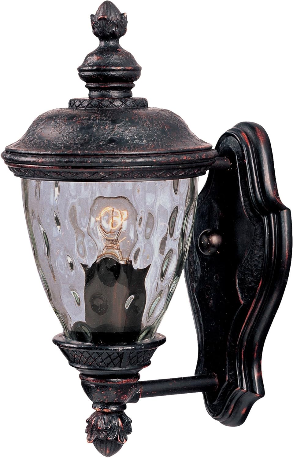 Maxim Carriage House DC-1 Light Outdoor Wall Lantern in Early American Style-6 Inches Wide by 12.5 inches high