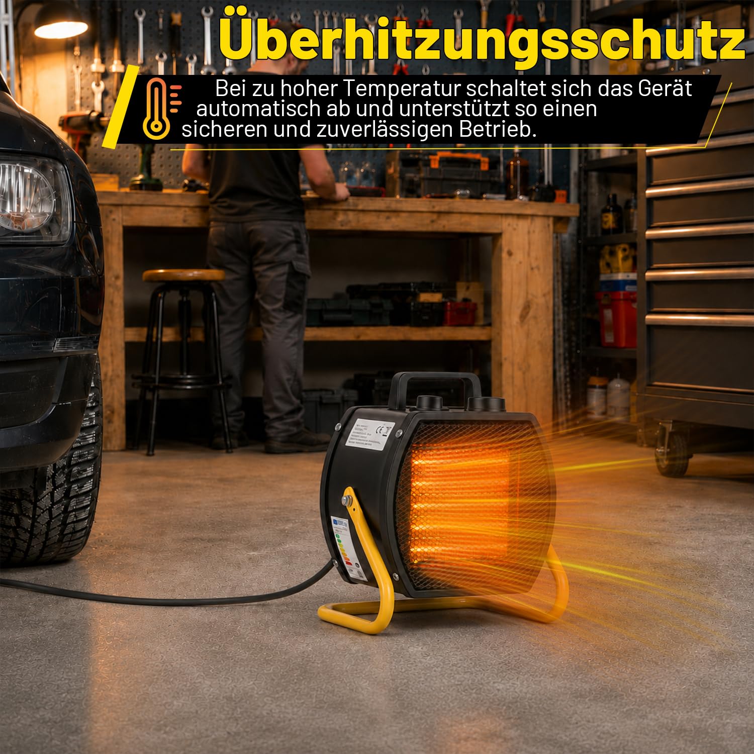 Calefactor de 2000 W PTC, calefactor de construcción con