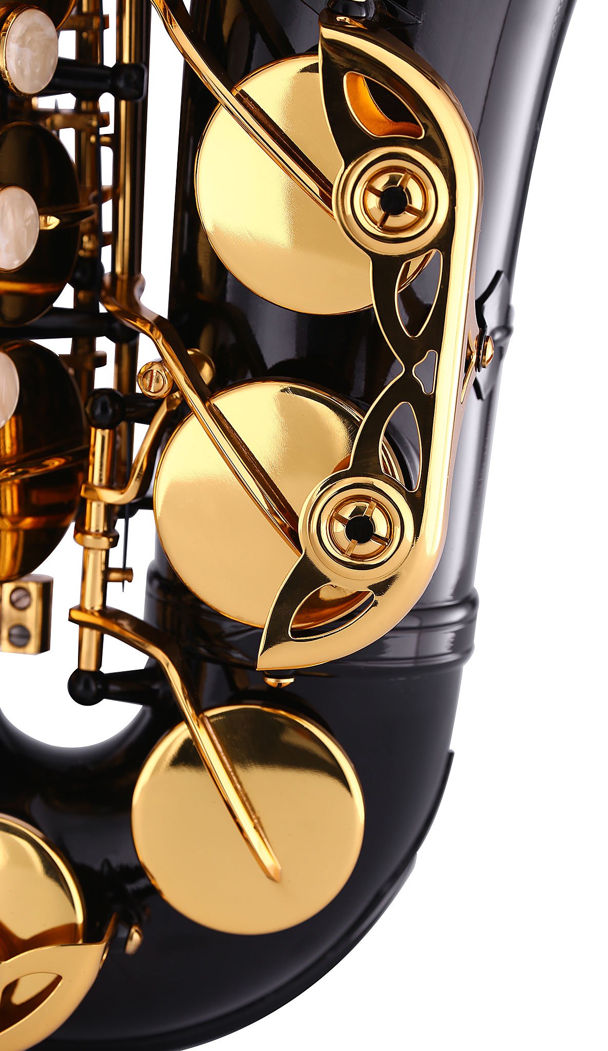 Amazon.com: Kaizer Alto Saxophone E Flat Eb Black Lacquer Body
