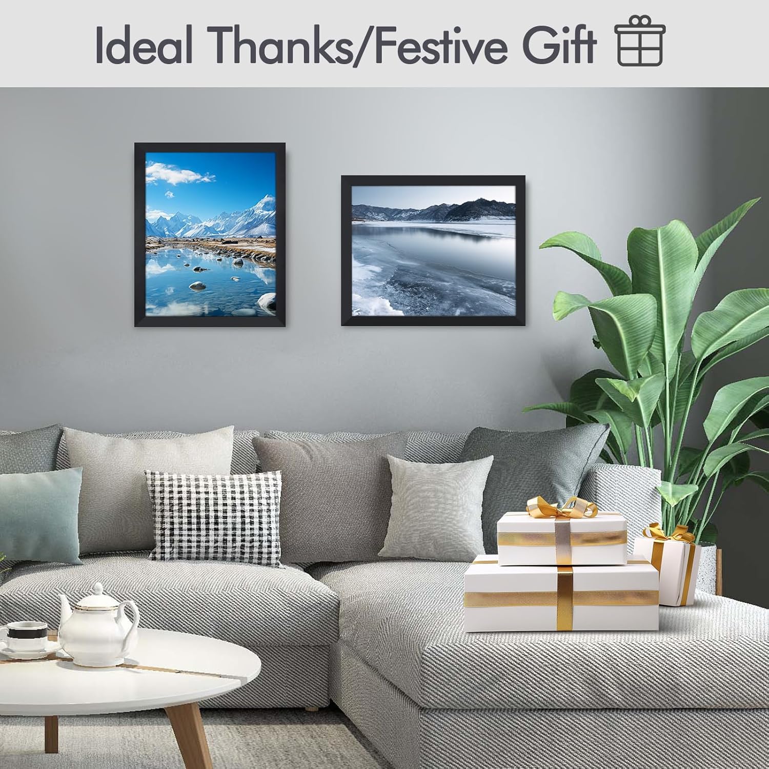 Golden State Art 16x20 Wood Picture Frame with Real Glass and 1.25'' Wide (Black)