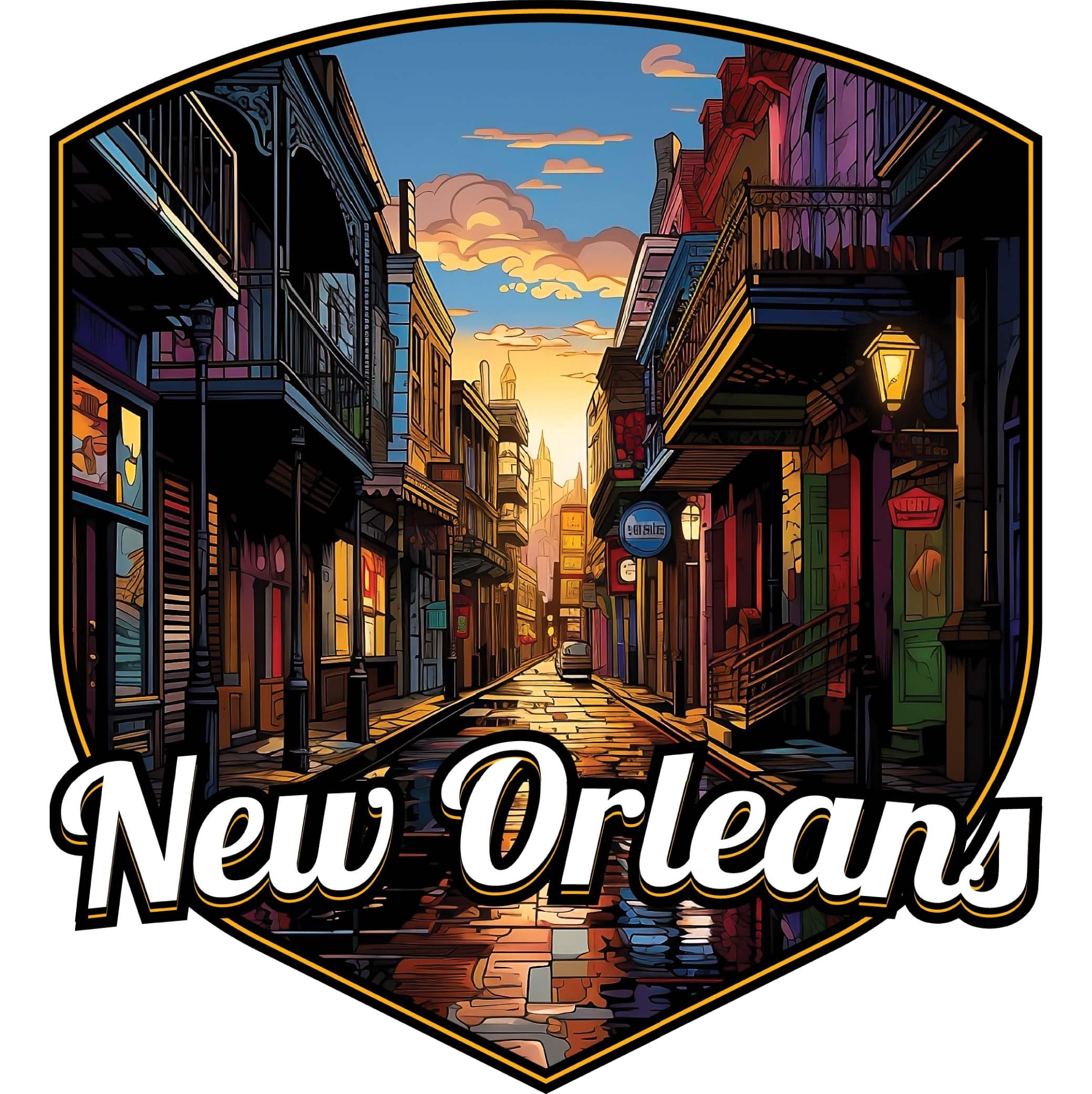 New Orleans Louisiana Design A Souvenir Decorative Flat Magnet 2-Inch