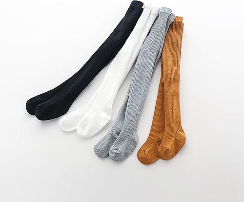 Miniatura 9 de CECORC - Mallas para bebé - Mallas gruesas para niña - Pantimedias de algodón de costuras invisibles - Paquete de 3 o 5