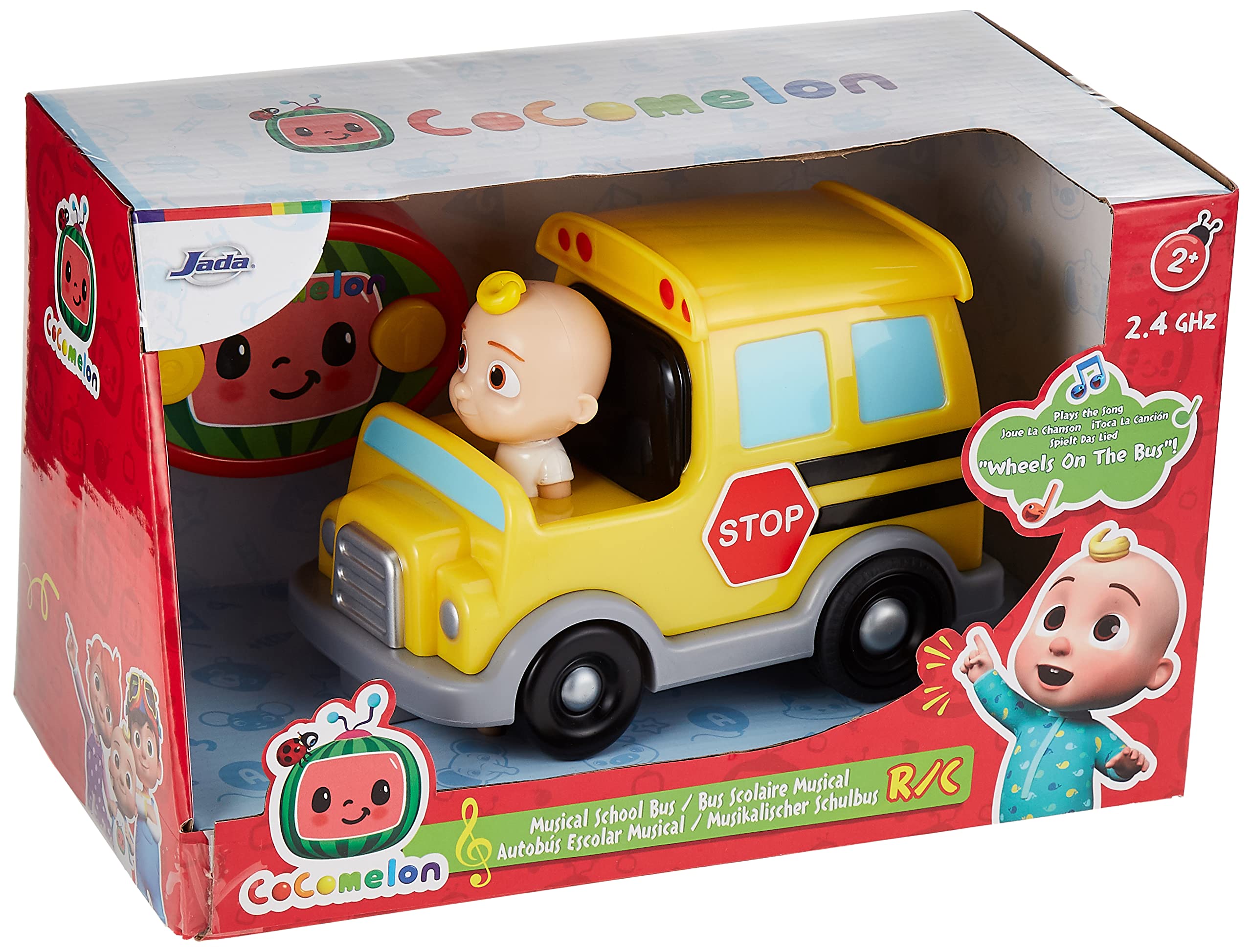 Jada Toys Cocomelón - Autobús con Radio Control y música, 18 cm, Multicolor (253254003)