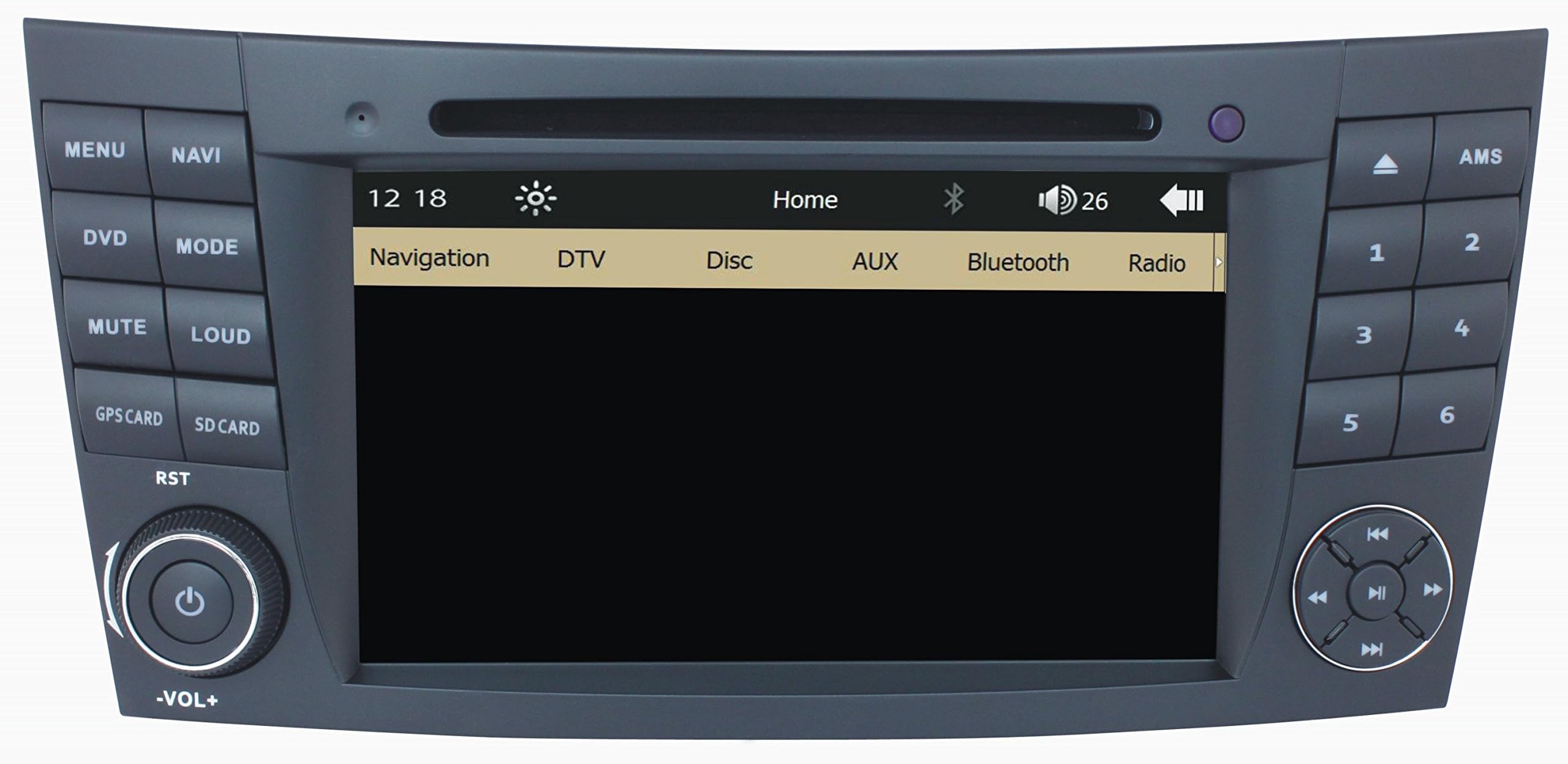 MG7701B Car Radio Benz E Class W211 7 Inch 17.7 cm Multimedia Navigation System DVD BT USB SD GPS Original Menu