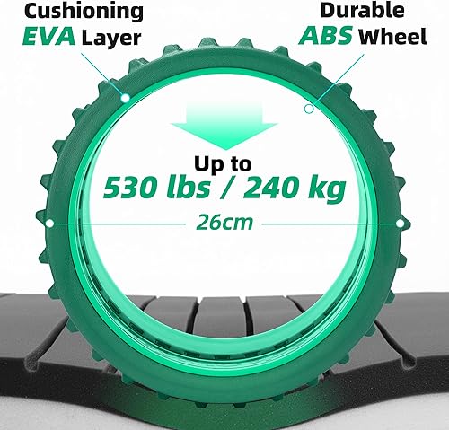Miniatura 8 de Rodillo de espalda para aliviar el dolor de espalda y estiramiento, rodillo de masaje de tejido profundo soporta hasta 530 libras  529.1 lbs,