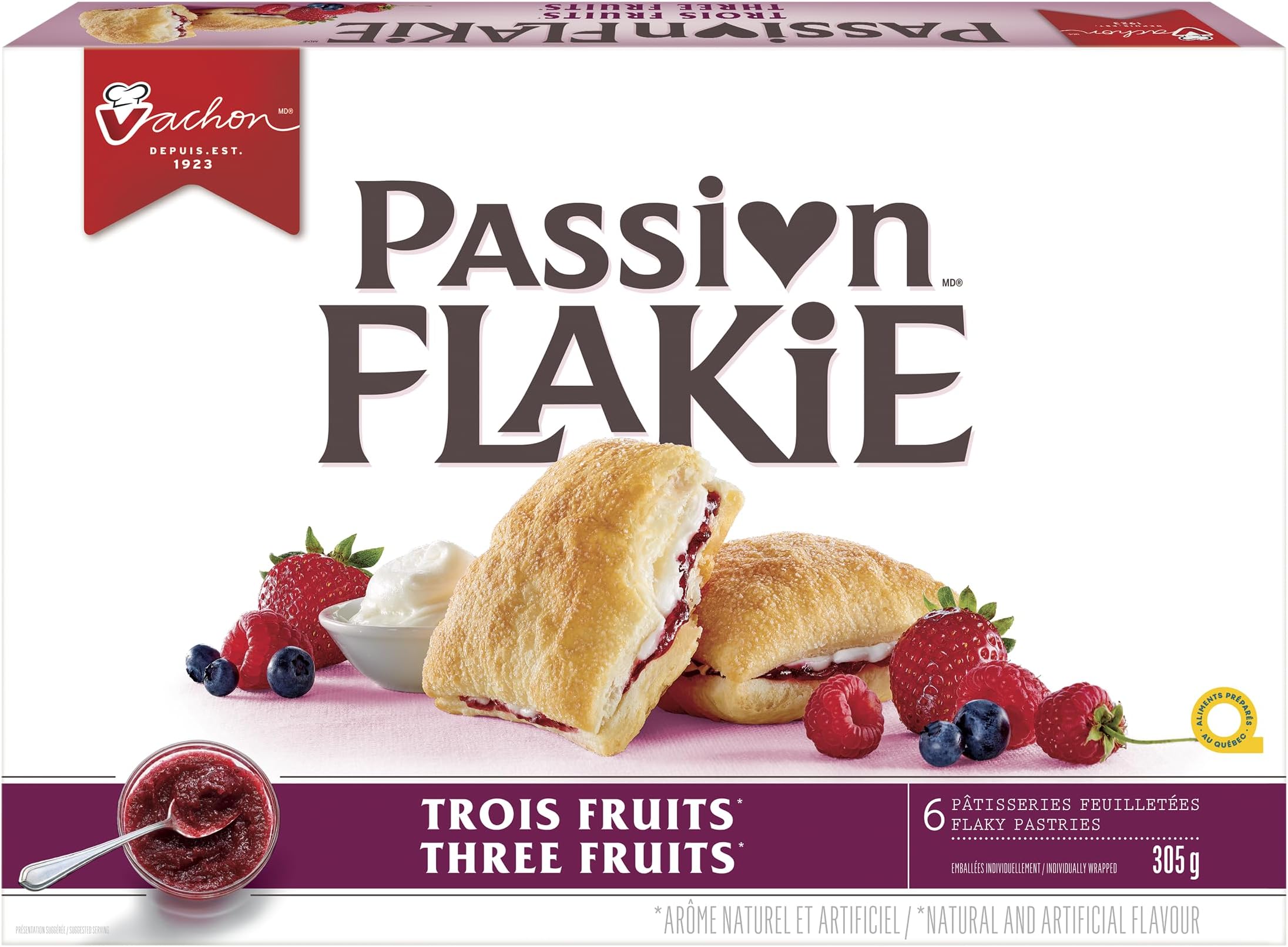 Passion Flakie - Three Fruits, 305g Vachon - Imported from Quebec