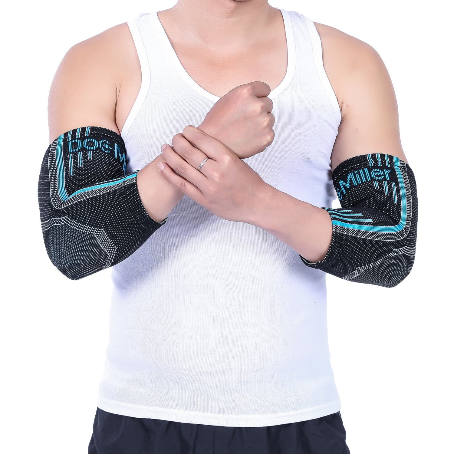 Doc Miller El Codo de la Manga 1 par la Ayuda del Apoyo para el Golf Codo de tenista Artritis Tendinitis Después del Ejercicio Aumenta la Circulación Alivia la Hinchazón