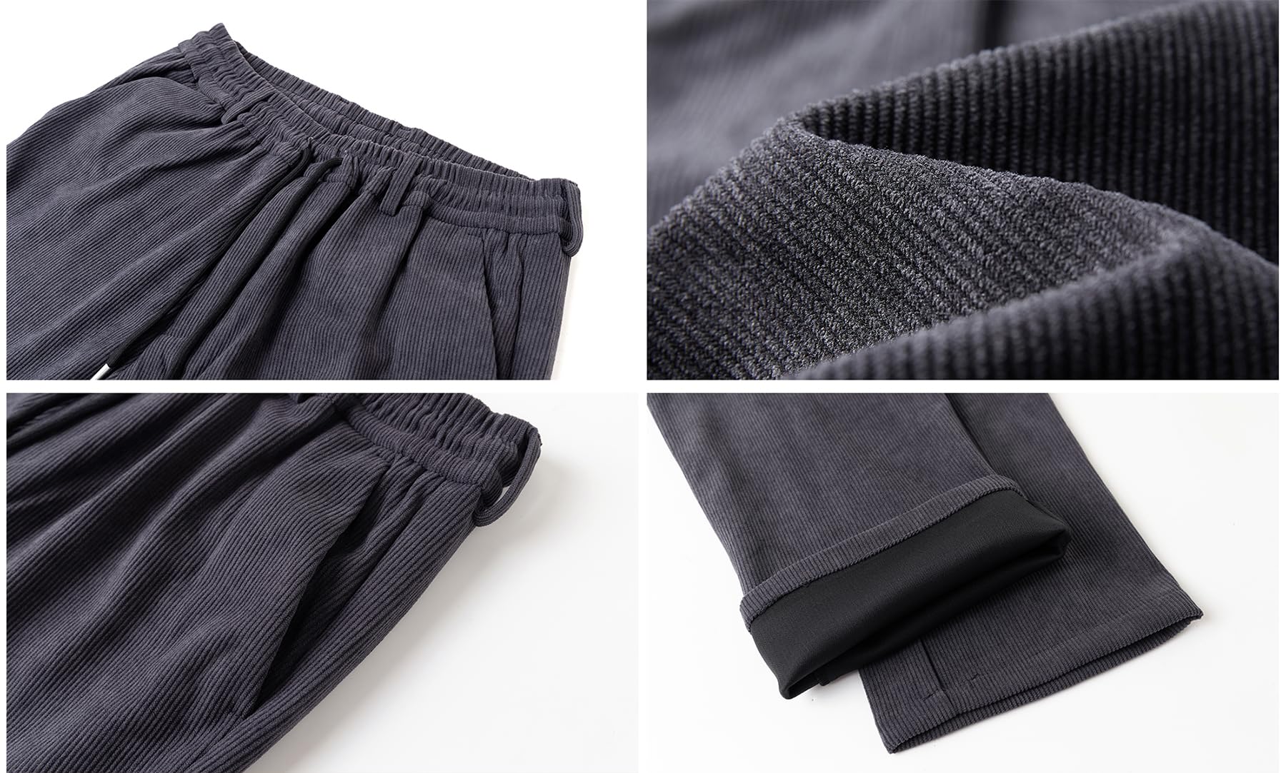 Pantaloni da Uomo in Velluto a Coste Ufficio Pantaloni Eleganti Elasticizzato Pantaloni da Jogging Formale e Casual con Coulisse