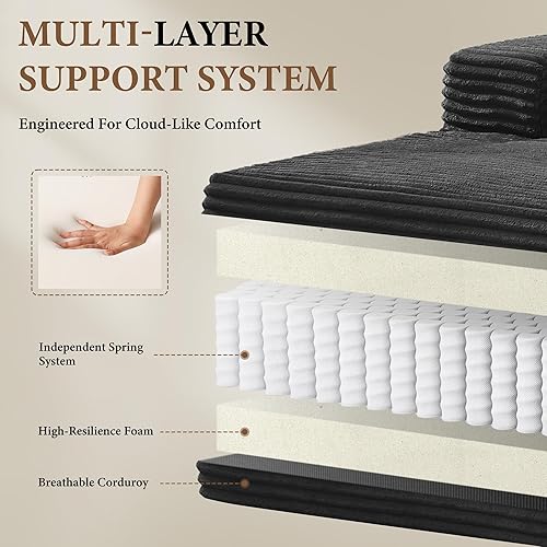 Miniatura 4 de Sofás seccionales de 96 pulgadas para sala de estar, sofá de nube tapizado en forma de L, sofás modulares y sin hueso, moderno sofá modular con