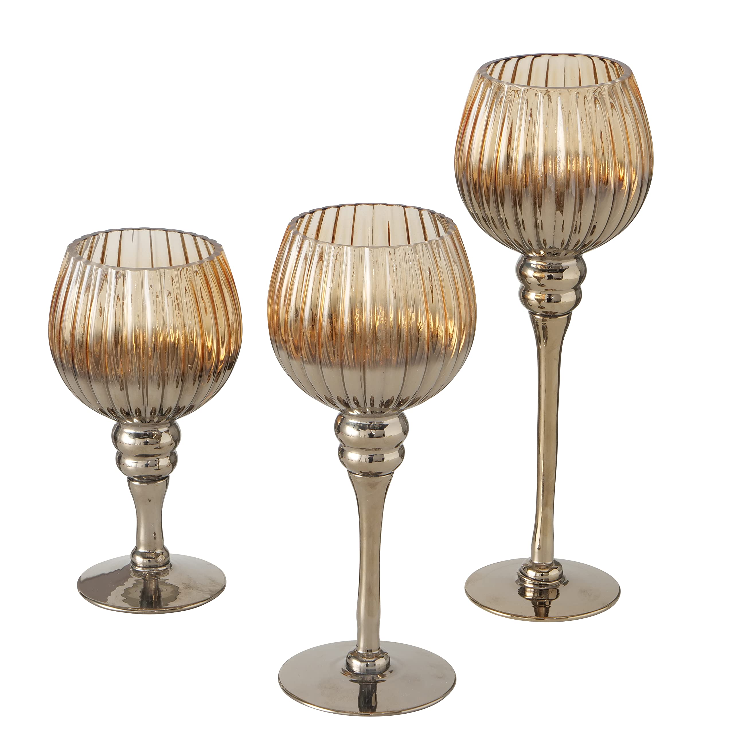 Amazon.co.jp: City Chic Glam ゴブレットキャンドルホルダー 3個