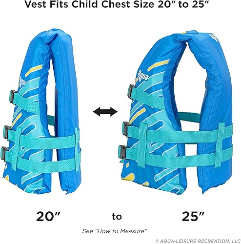 Miniatura 3 de Aqua Leisure New Oceans7 US Coast Guard - Chaleco salvavidas para niños tipo III - Dispositivo de flotación personal con cómodo diseño de lados