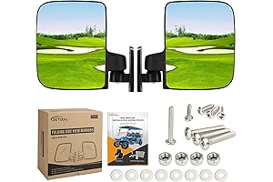 BETOOLL HW9008 Golf Cart Folding Side View Mirrors - Yamaha and More