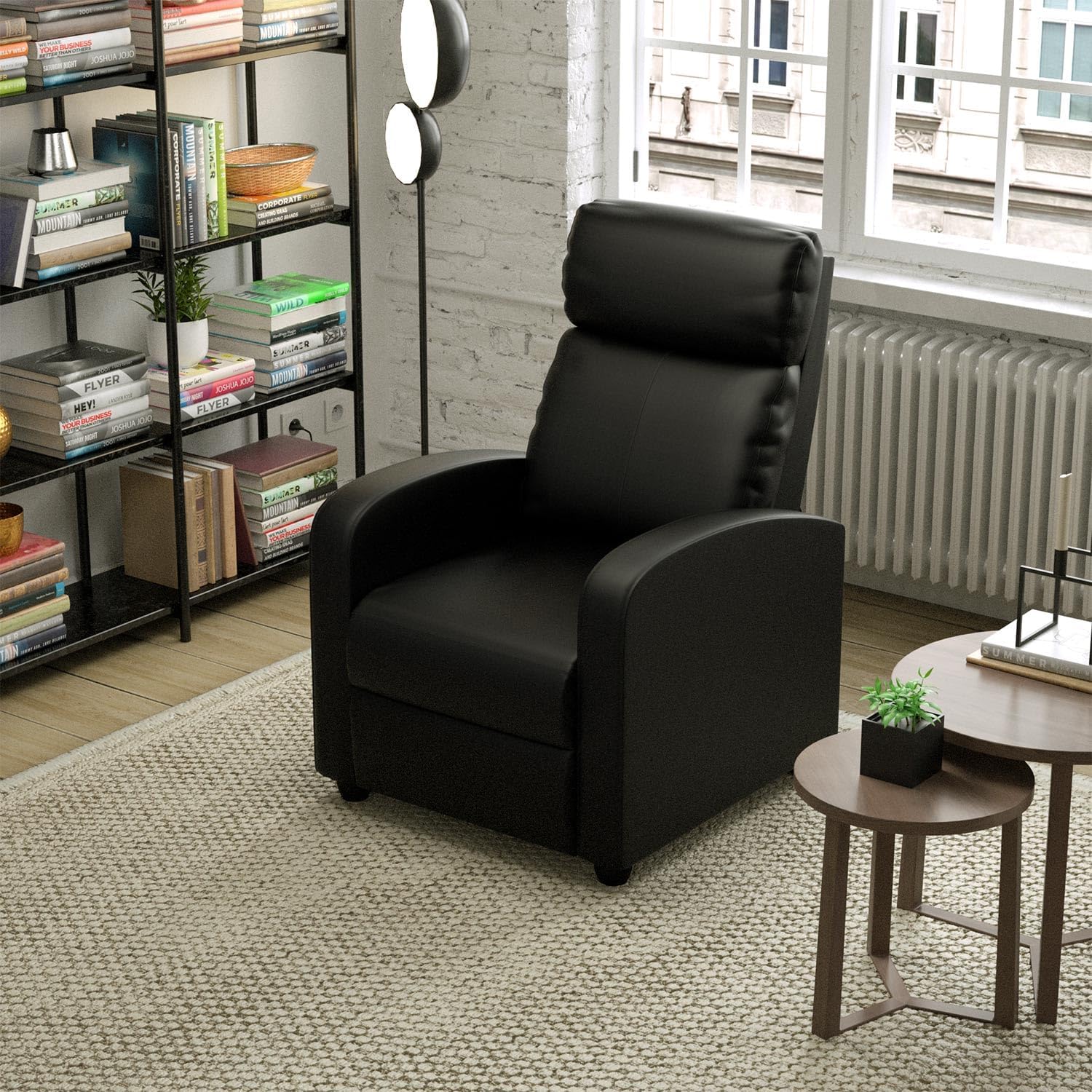 M***age Recliner Chair, Single Sofa Chair with Remote Control, Chair Recliner, Lazy Recliner Chair, Living Room Recliners with Pu Leather Padded Seat Backrest, Recliner Chairs for Adults, Black 7 81SfiS6Wg L. AC SL1500