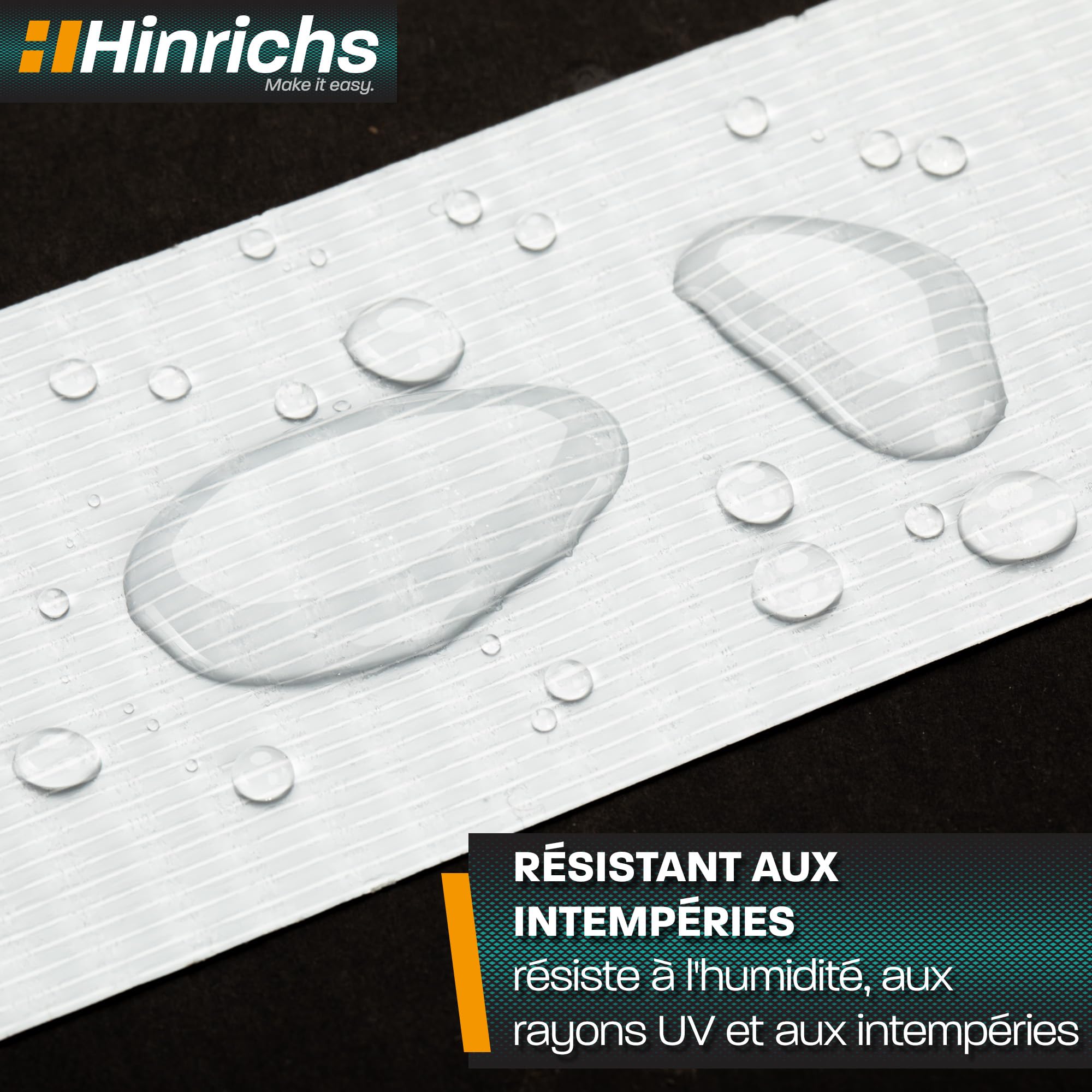 Hinrichs Ruban Adhésif Argenté – Lot de 4 Rouleaux de Gros Scotch 50 m x 50 mm – Scotch Renforcé Ultra Résistant – Duct Tape Imperméable – Ruban Gaffer Argenté pour Intérieur et Extérieur