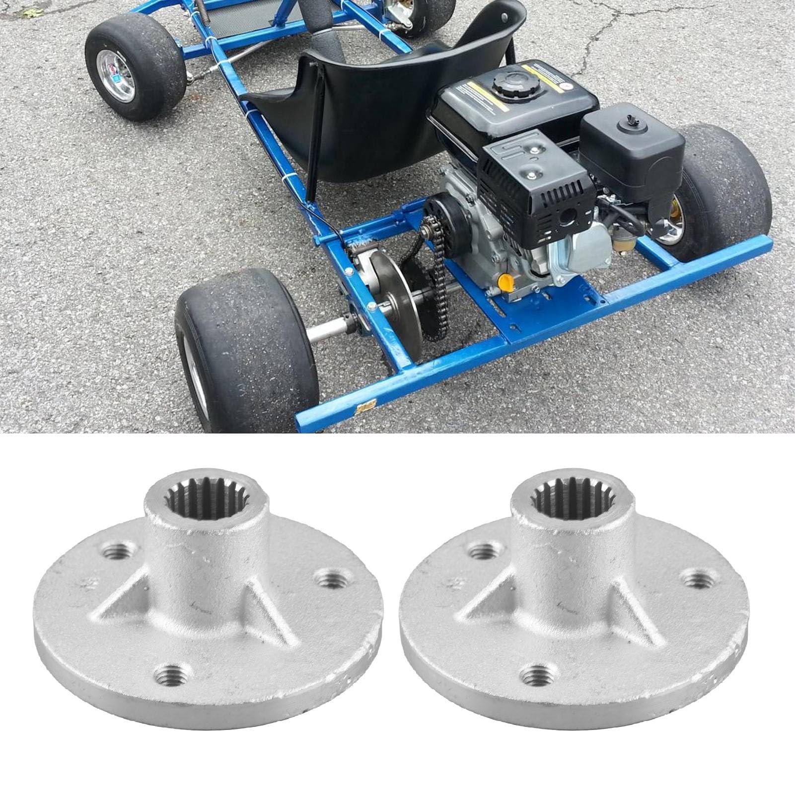 Dpofirs 17T 3 Bolzen Hinterradnabenwelle für Quad Bike ATV Go Kart mit 5 Zoll Reifen, Hinterachsradnabe
