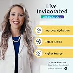 Invigorated Water pH Vitalité Alcaline Water Filtre Pitcher pour boire Water Acier inoxydable - Water Pitcher avec filtre pour le robinet Water, Élevé pH Purificateur filtré avec filtre alcalin - 1.9L (Argent)