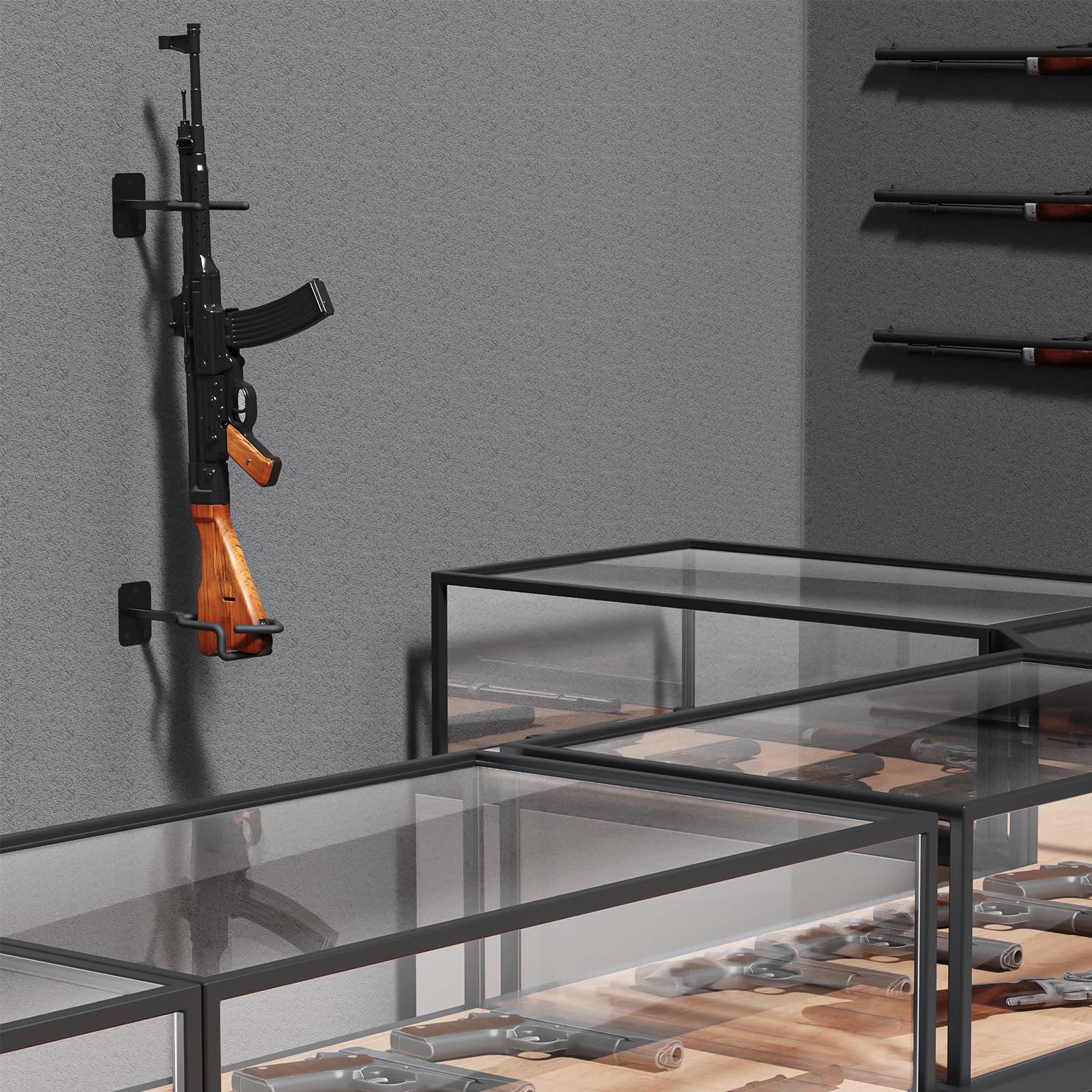 Snapklik.com : Gun Rack For Wall, Heavy Gun Rack Wall Mount, Adjustable ...