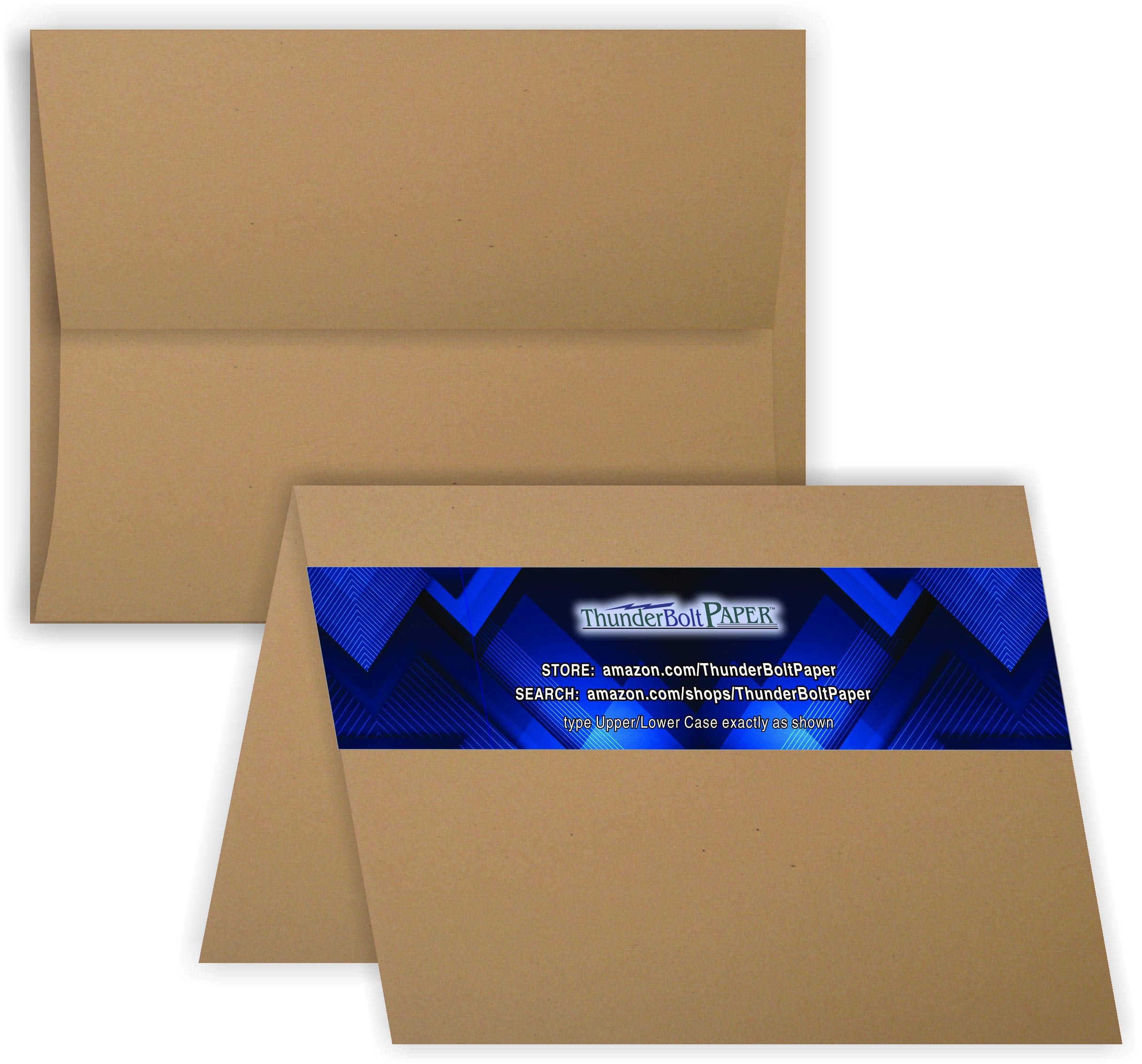Amazon.com: 5X7 Folded Size with A-7 Envelopes -Brown Kraft Fiber - 15 Sets  (7X10 Cards Scored to Fold in Half) Blank Pack -Invitations, Greeting,  Thank Yous, Notes, Holidays, Weddings, Birthdays -80# Cardstock :