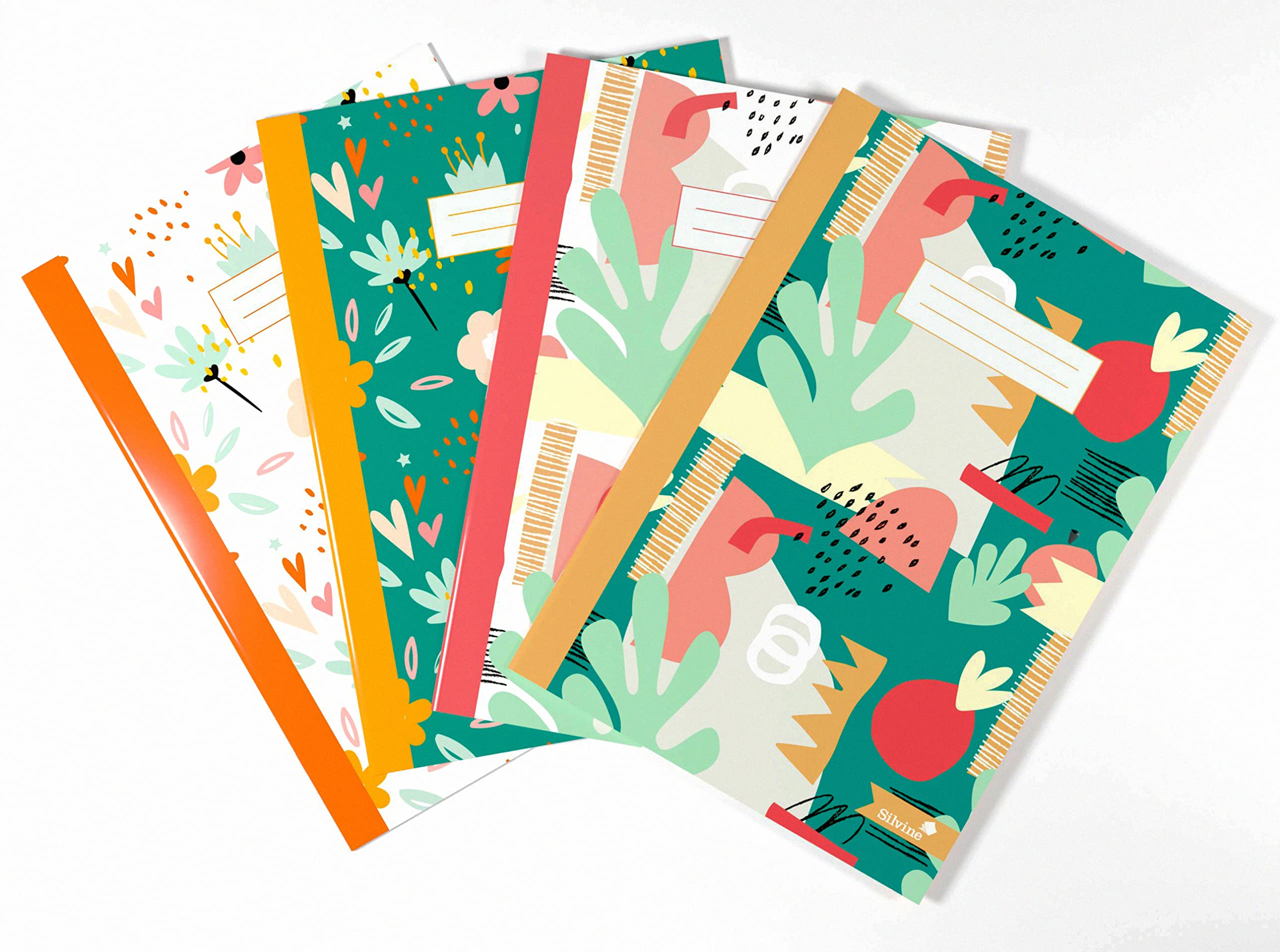 Silvine A4 Notebooks in 4 Assorted Marlene West Designs. 80 Pages, Lined with Margin. Ref NBA4MW [Pack of 12]